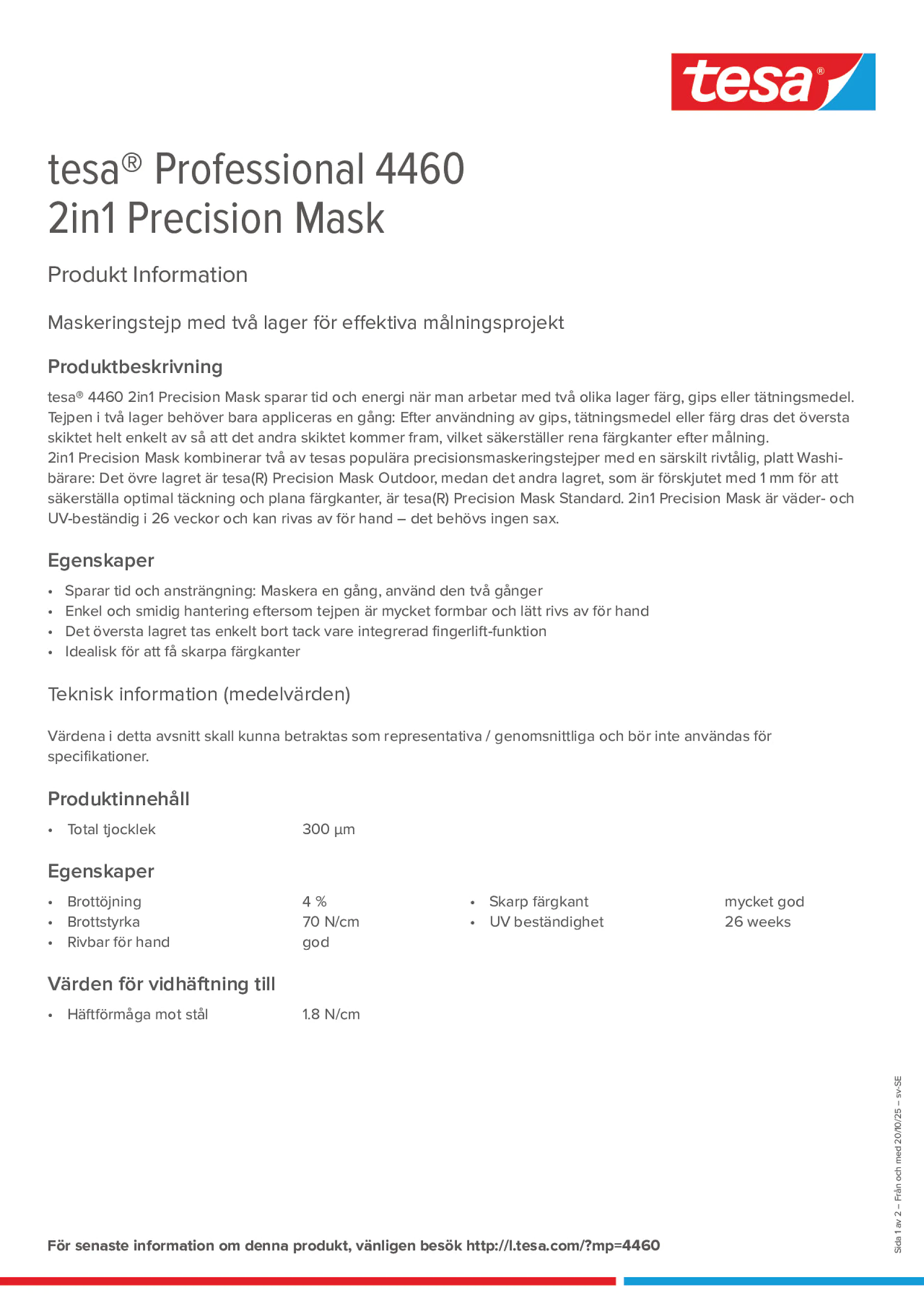 Product information_tesa® Professional 04460_sv-SE