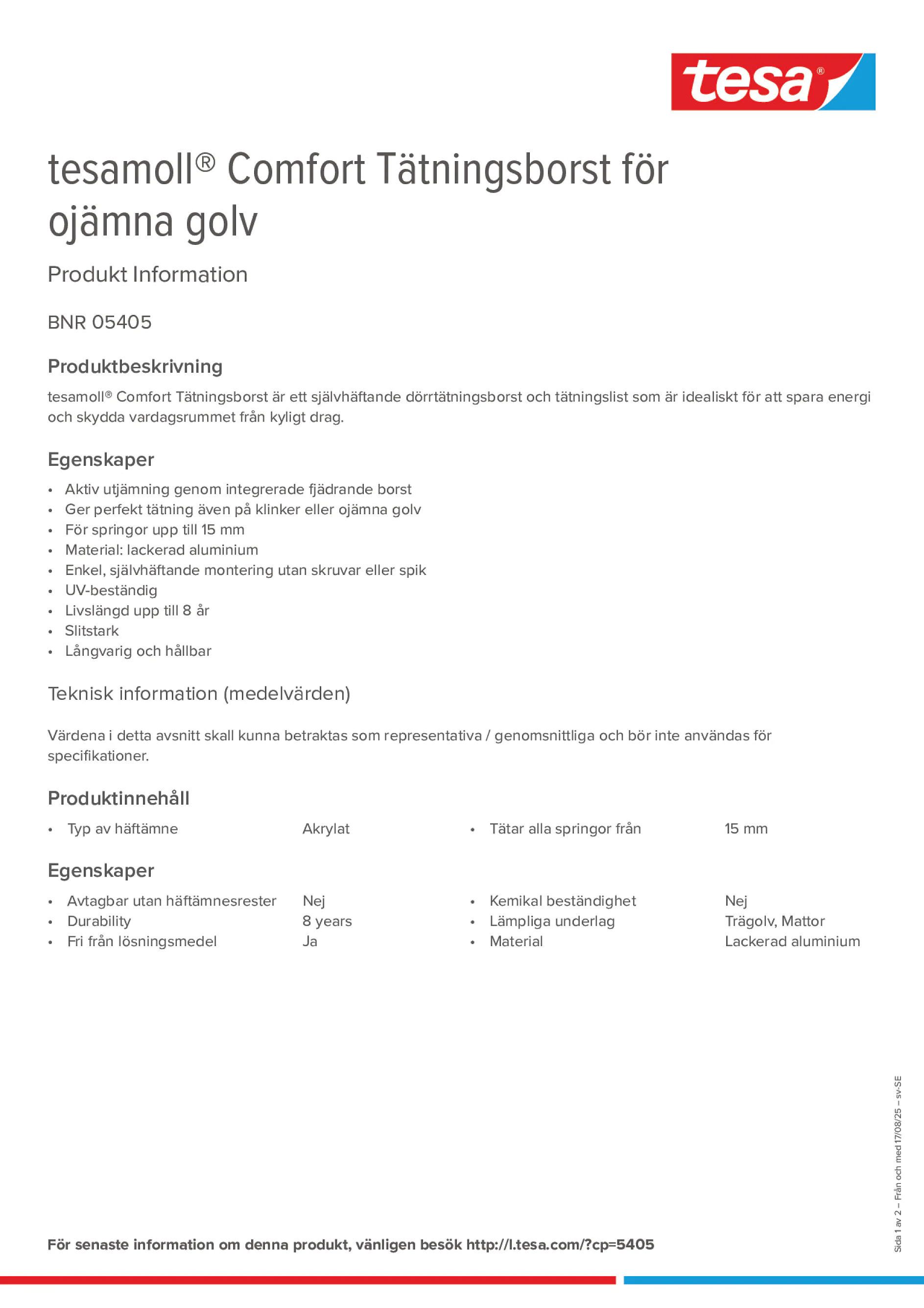 Product information_tesamoll® 05405_sv-SE