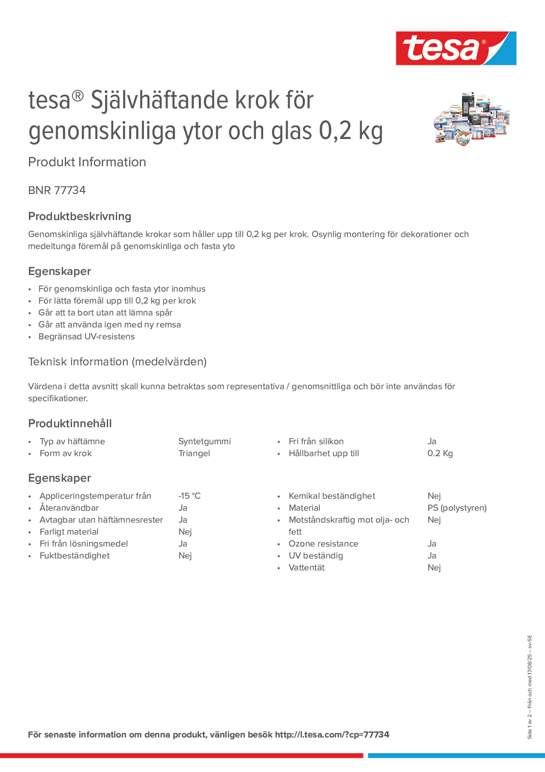 Product information_tesa® 77734_sv-SE
