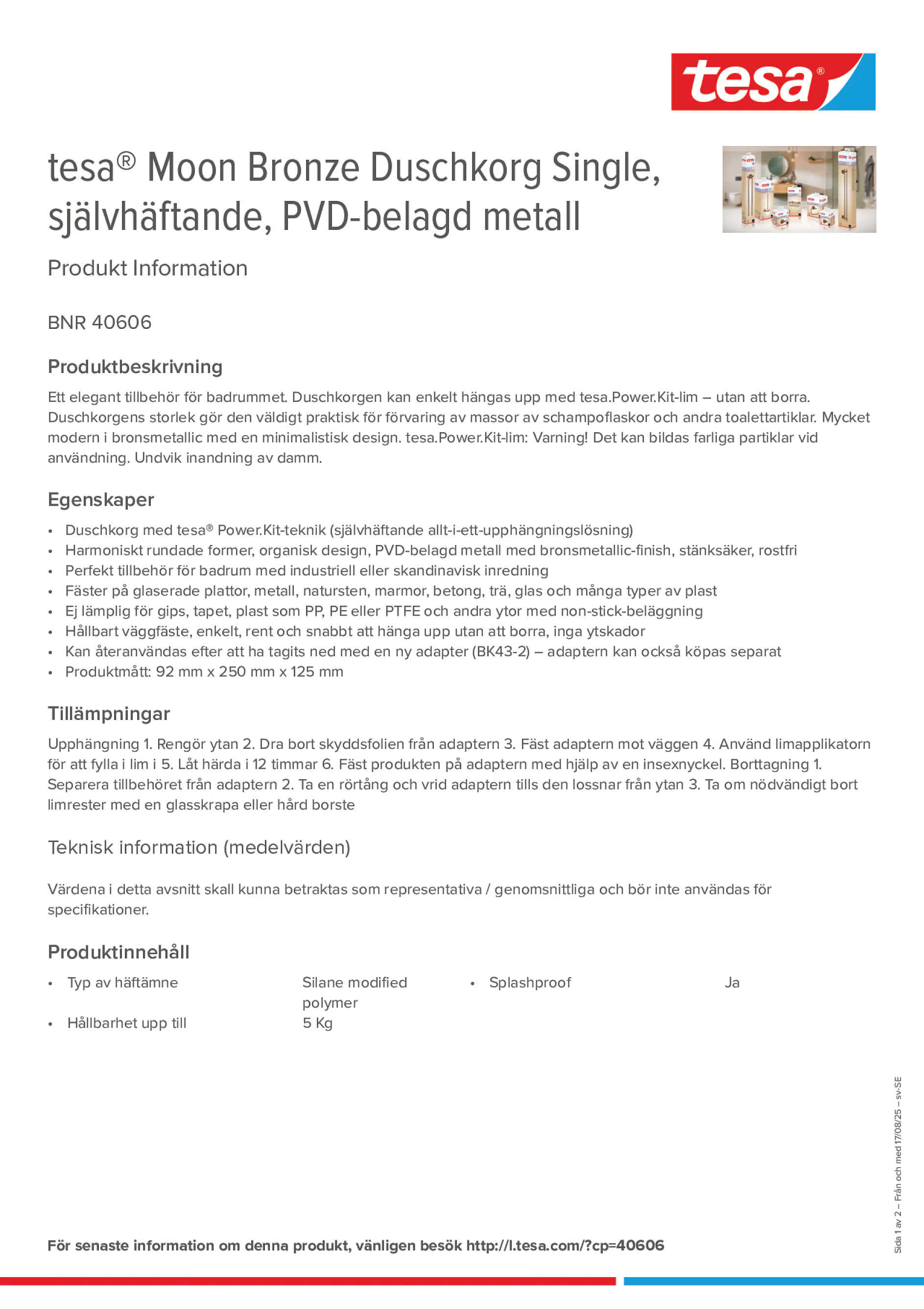 Product information_tesa® 40606_sv-SE