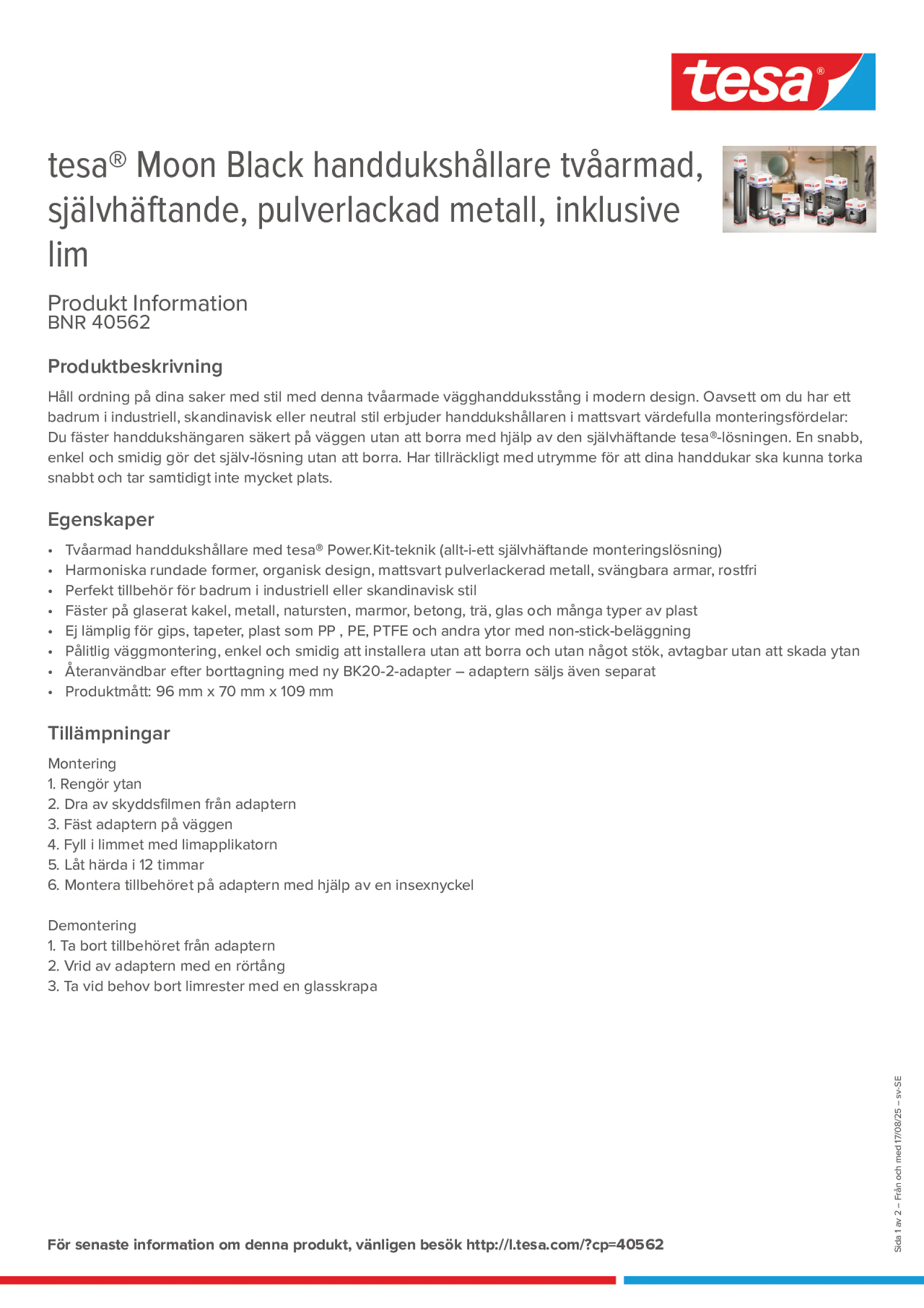 Product information_tesa® 40562_sv-SE