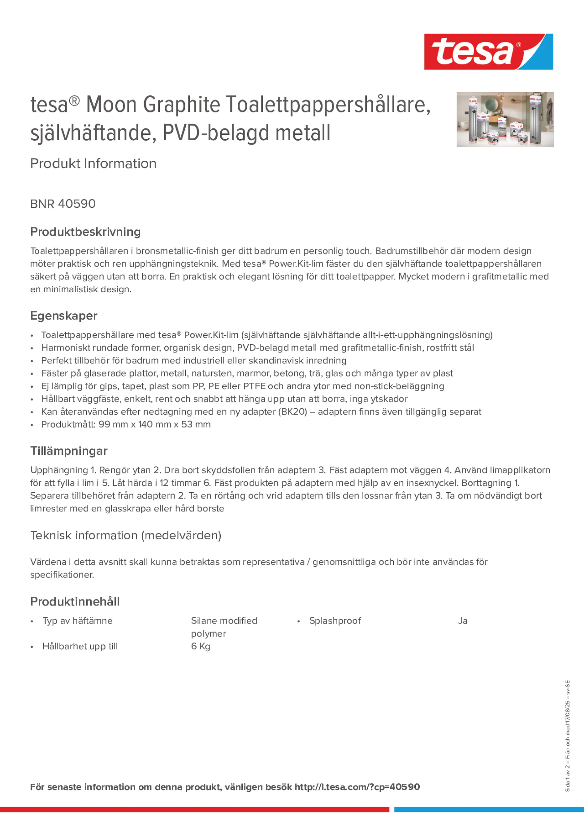 Product information_tesa® 40590_sv-SE
