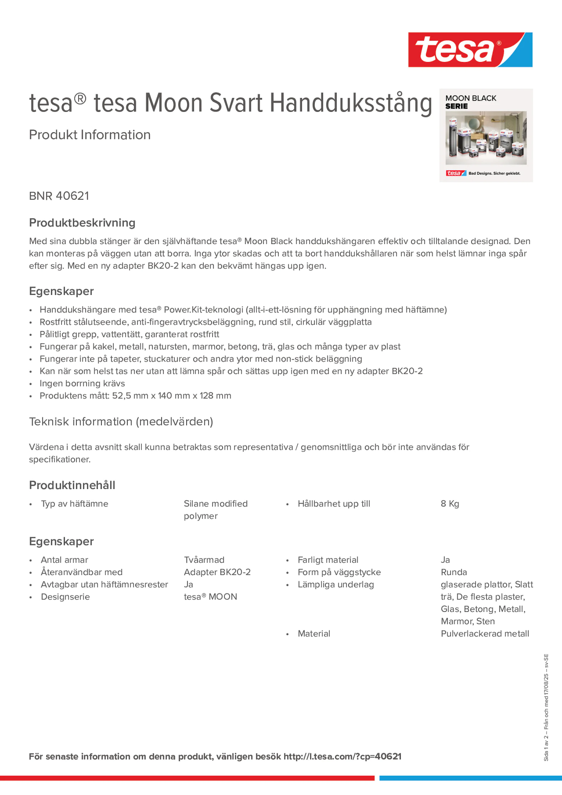 Product information_tesa® 40621_sv-SE