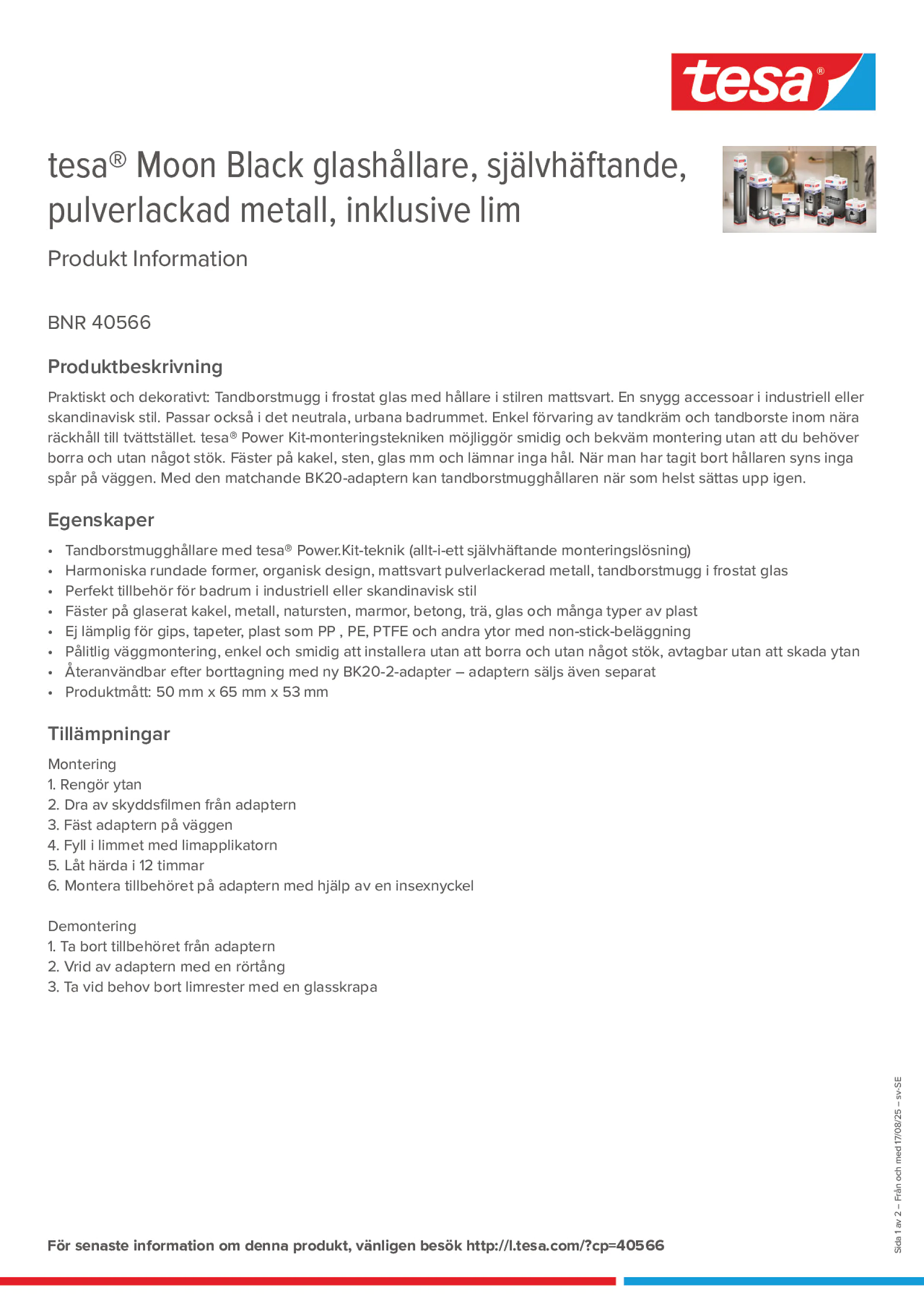 Product information_tesa® 40566_sv-SE