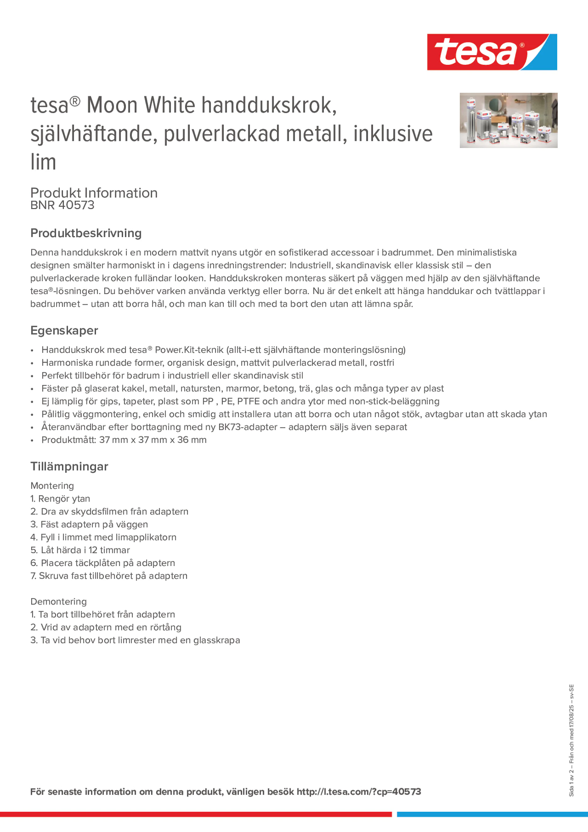 Product information_tesa® 40573_sv-SE