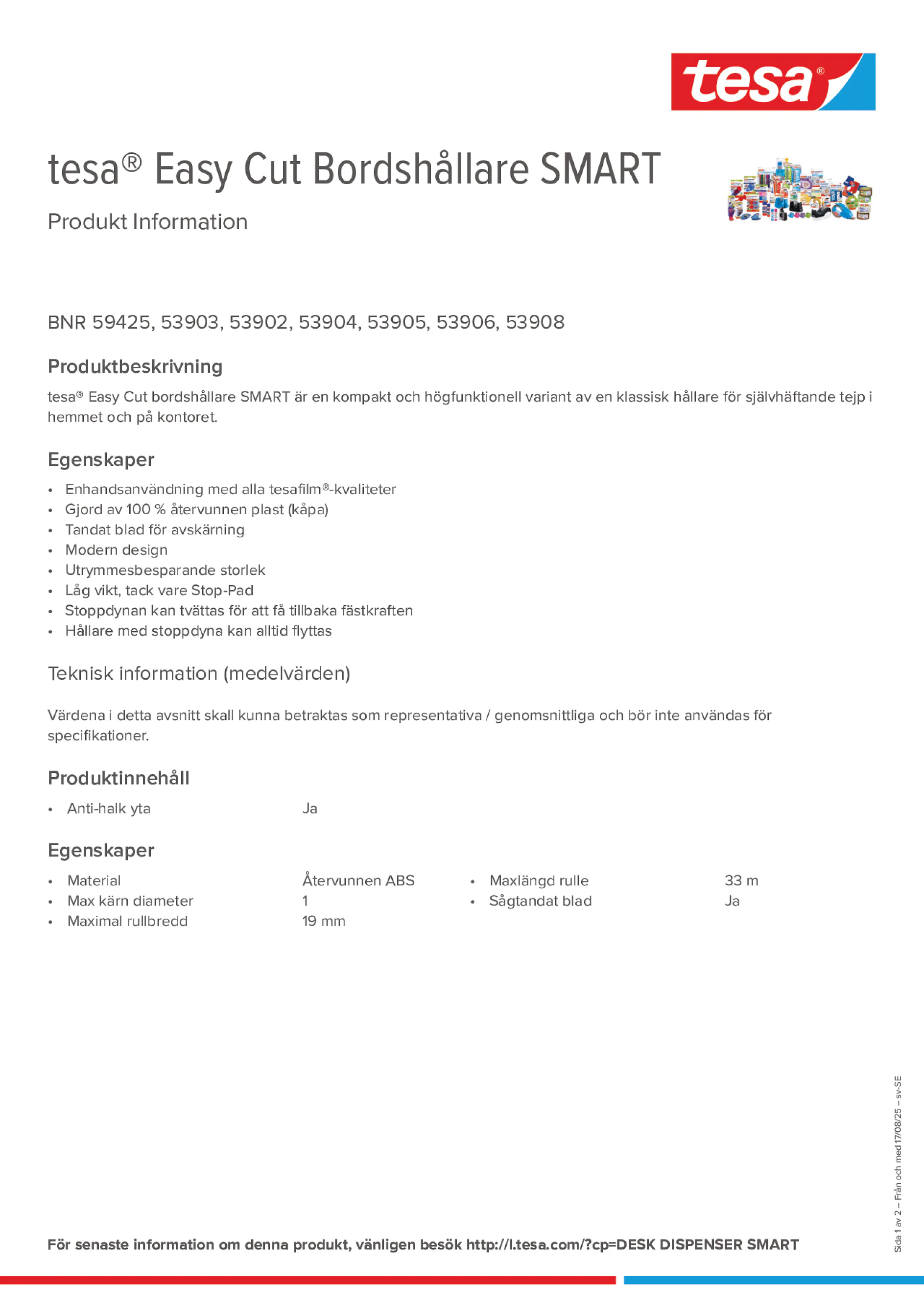 Product information_tesa® Easy Cut 53902_sv-SE