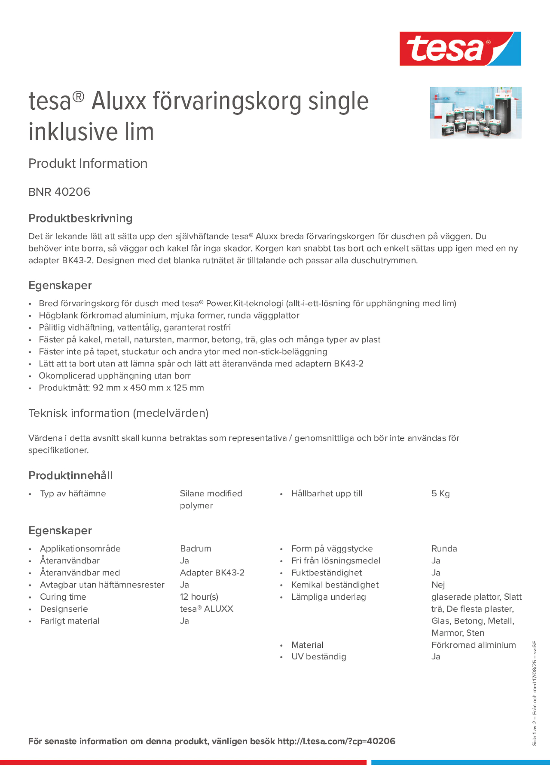 Product information_tesa® 40206_sv-SE