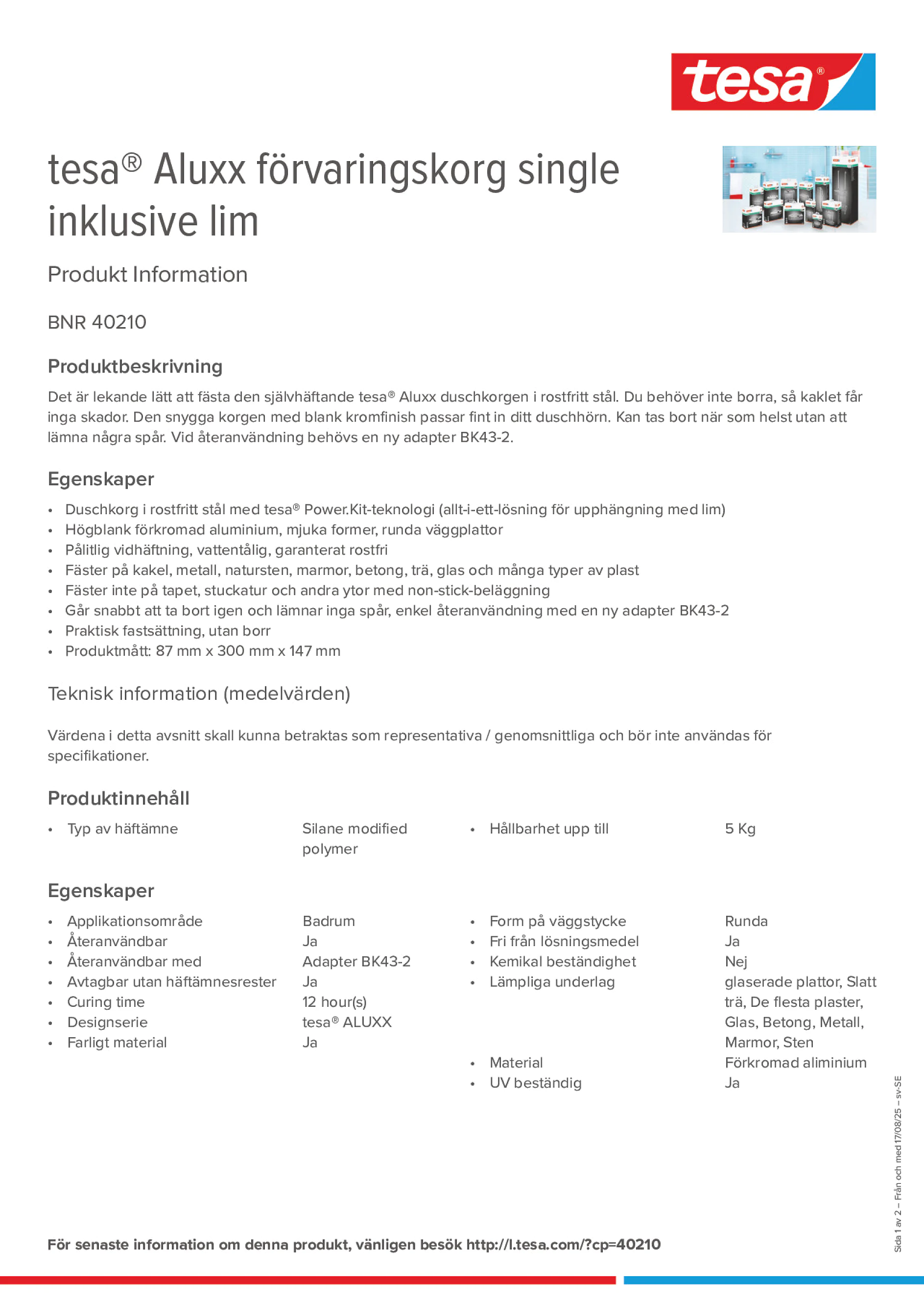 Product information_tesa® 40210_sv-SE