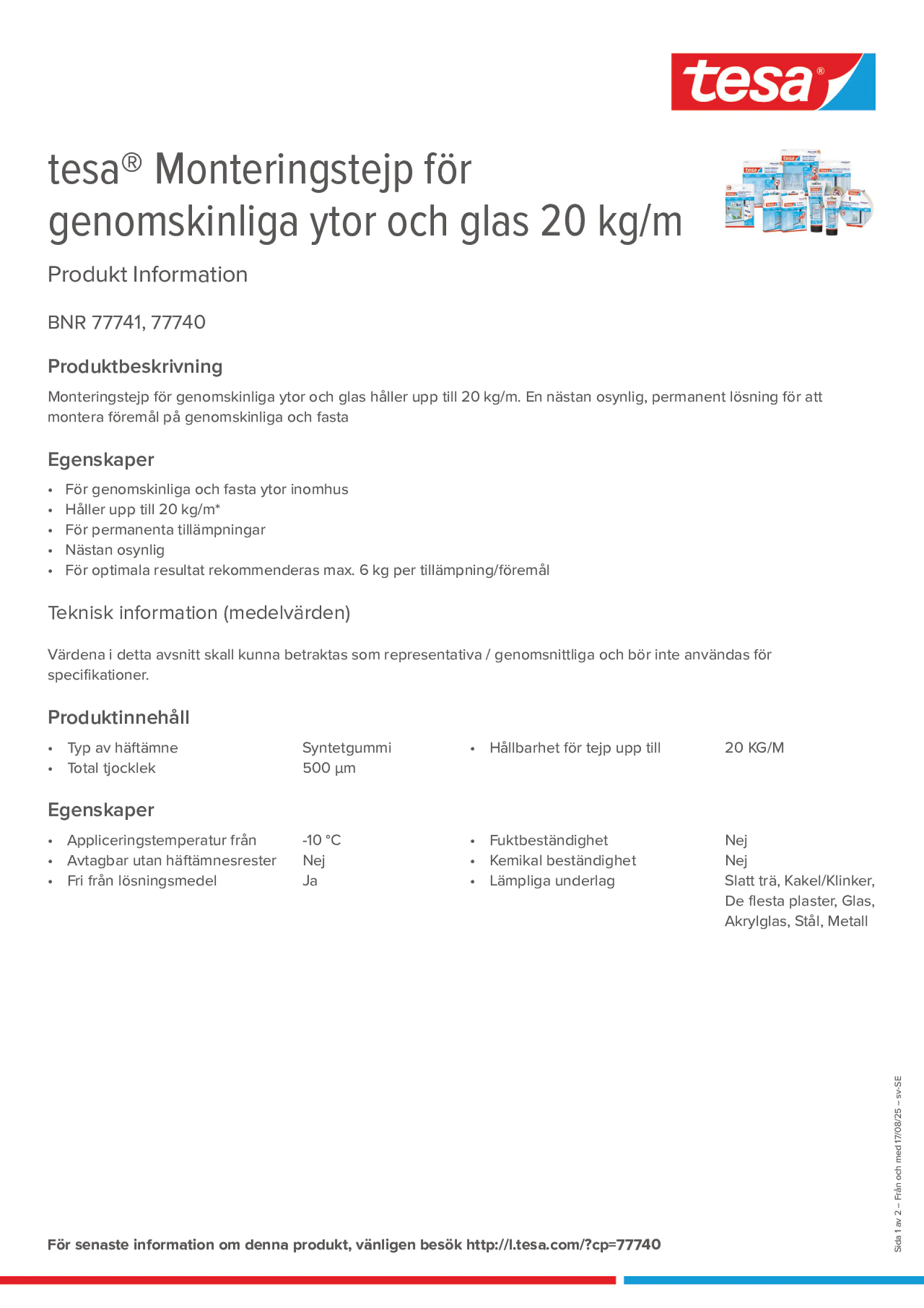 Product information_tesa® 77740_sv-SE