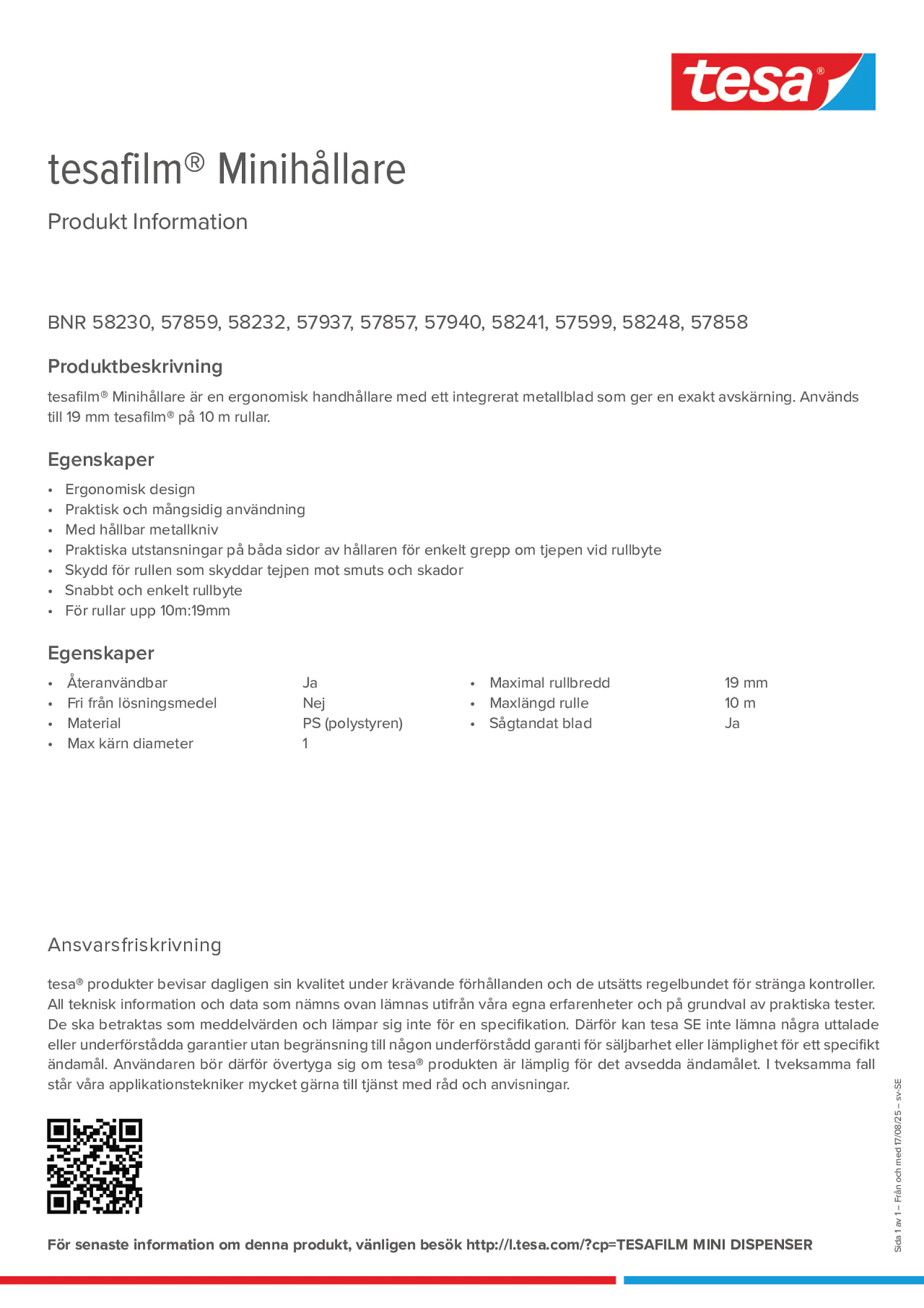 Product information_tesafilm® 57599_sv-SE