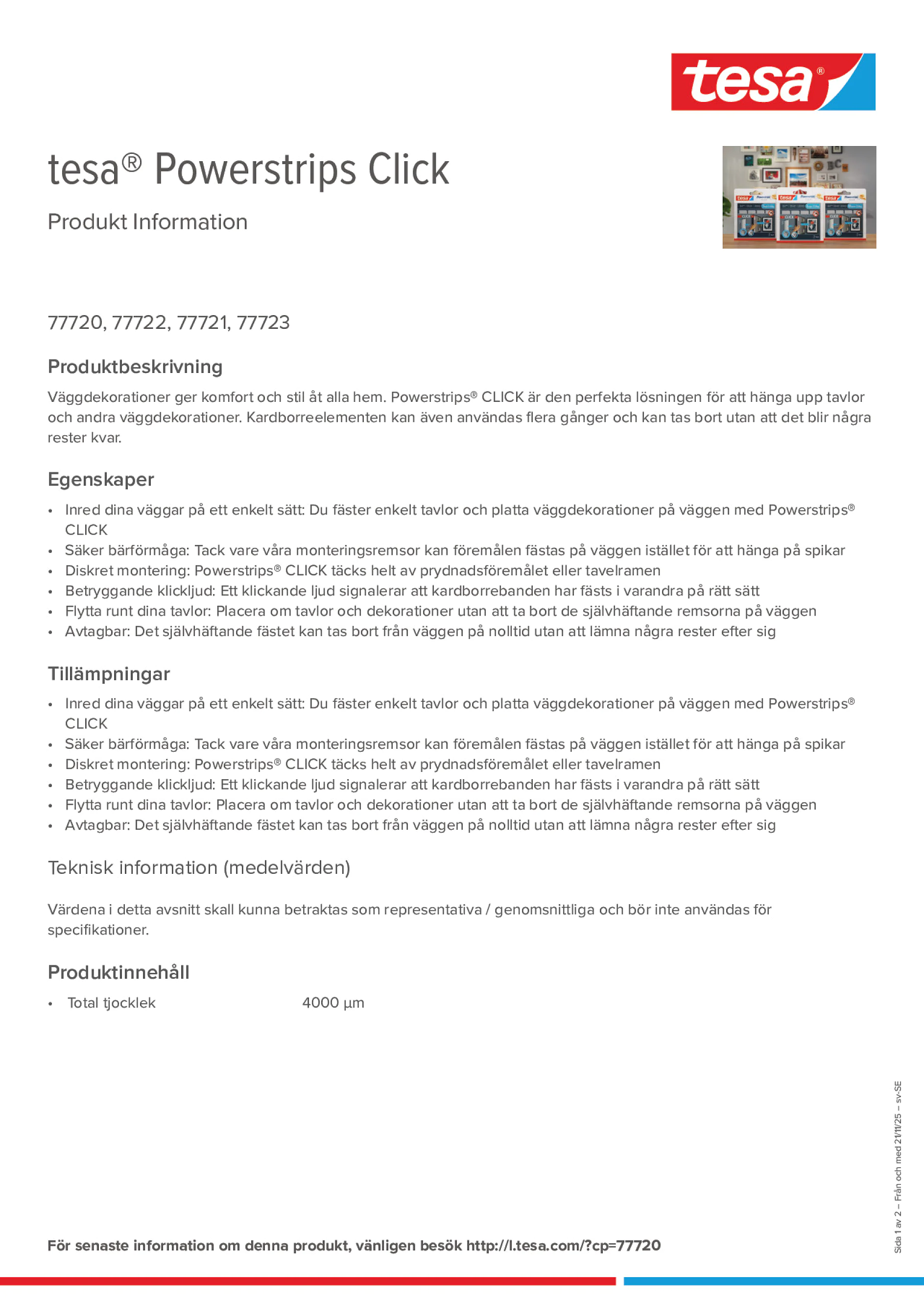 Product information_tesa® Powerstrips 77720_sv-SE