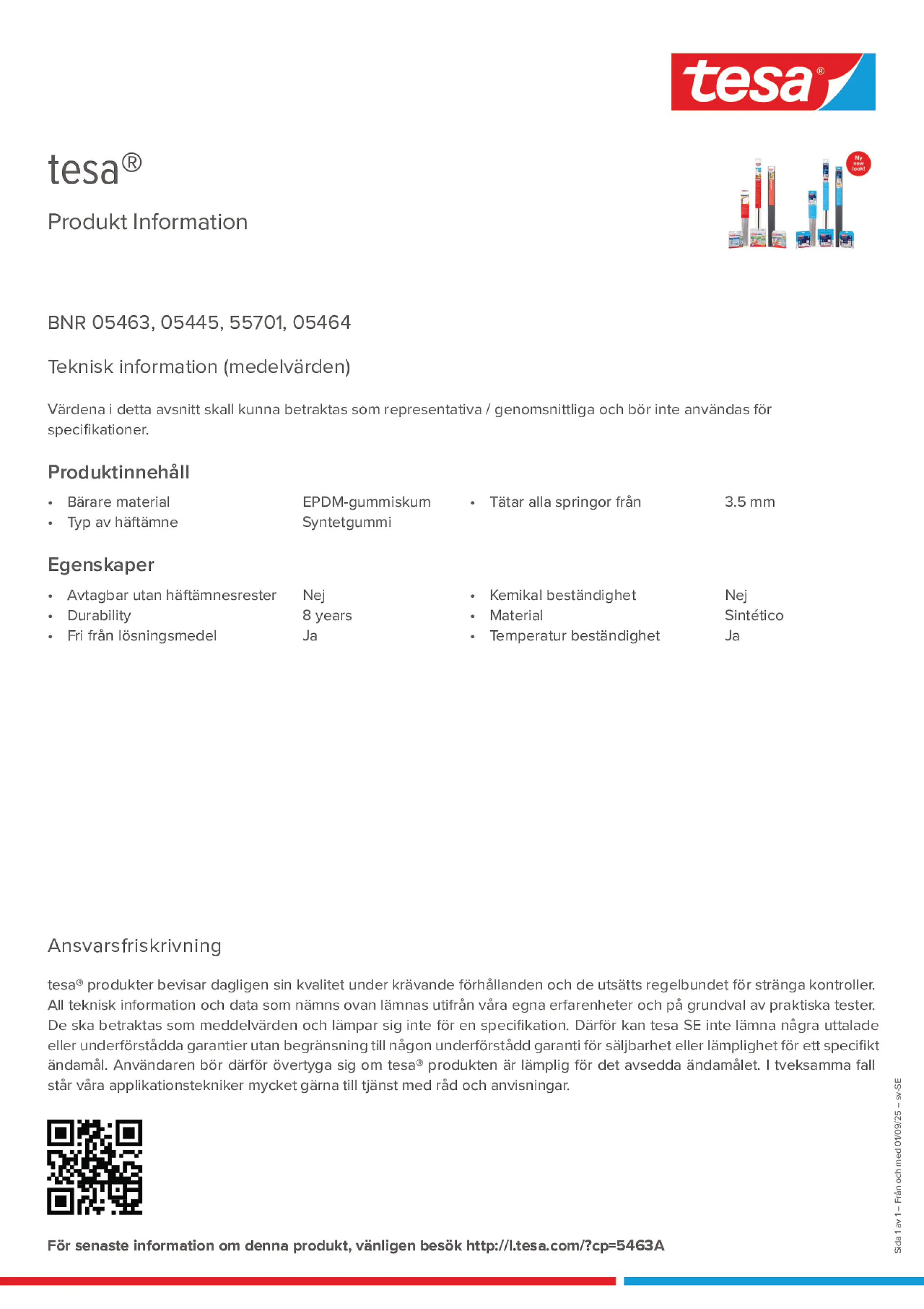 Product information_tesa® 05463_sv-SE