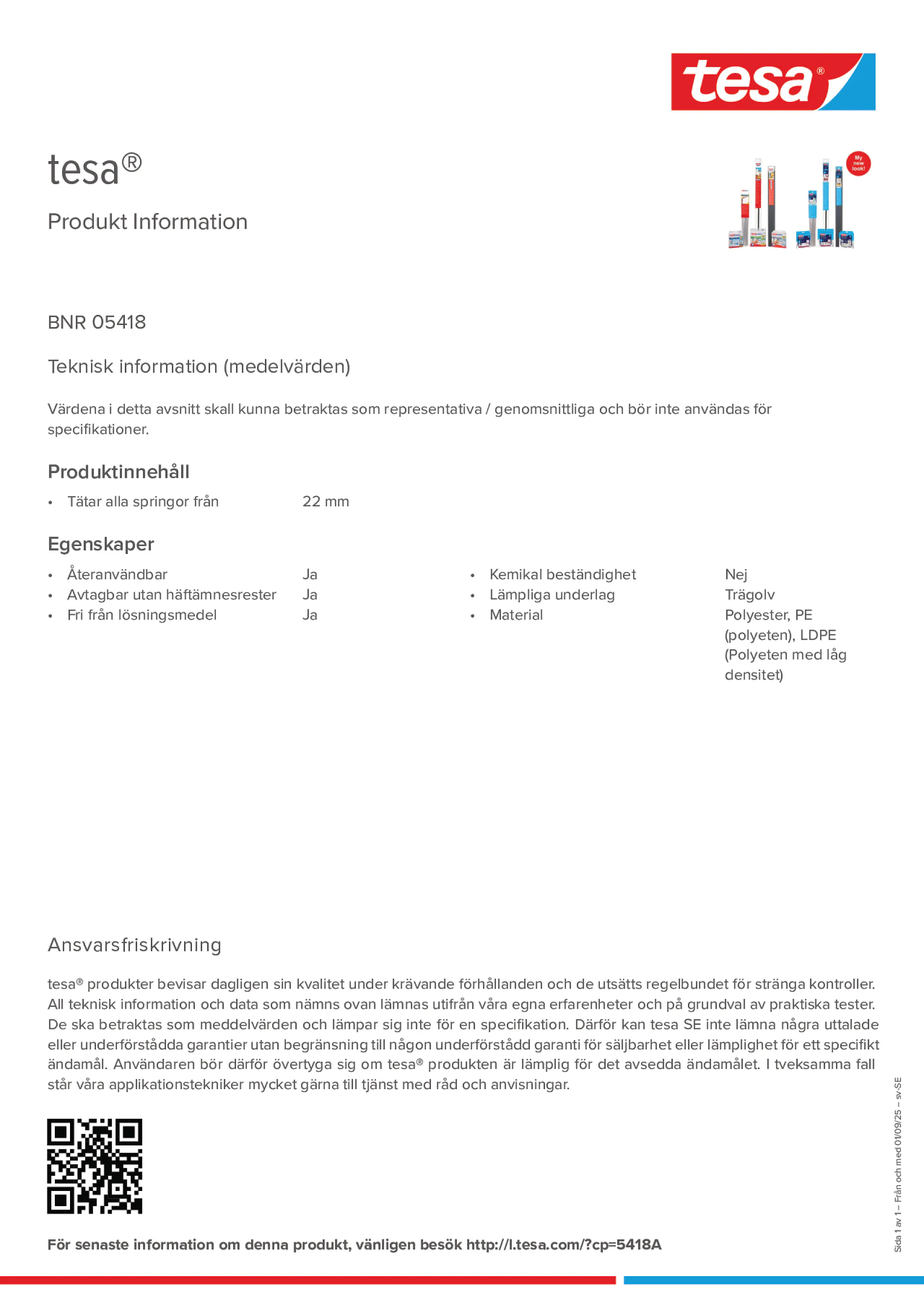 Product information_tesa® 05418_sv-SE