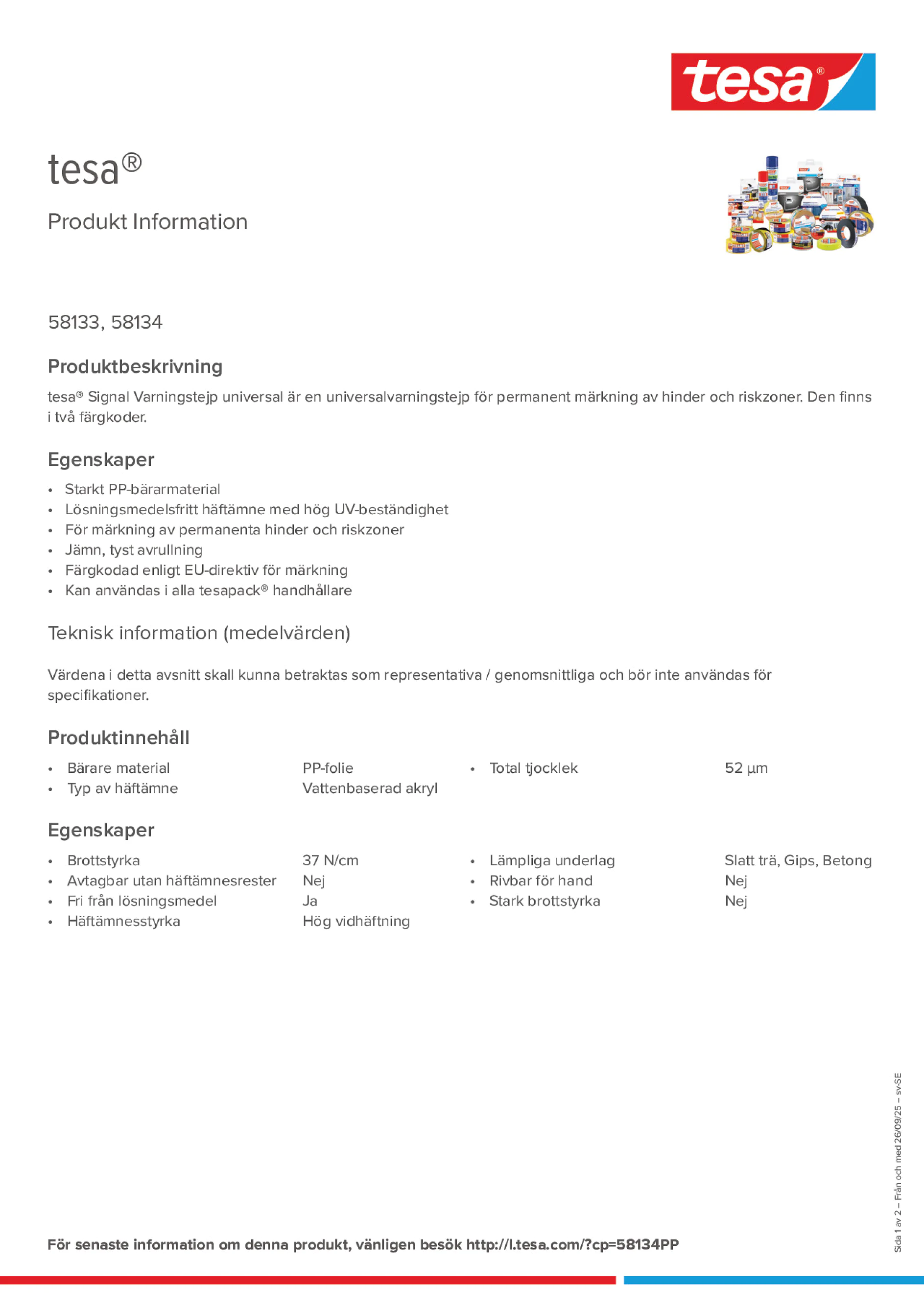 Product information_tesa® 58133_sv-SE