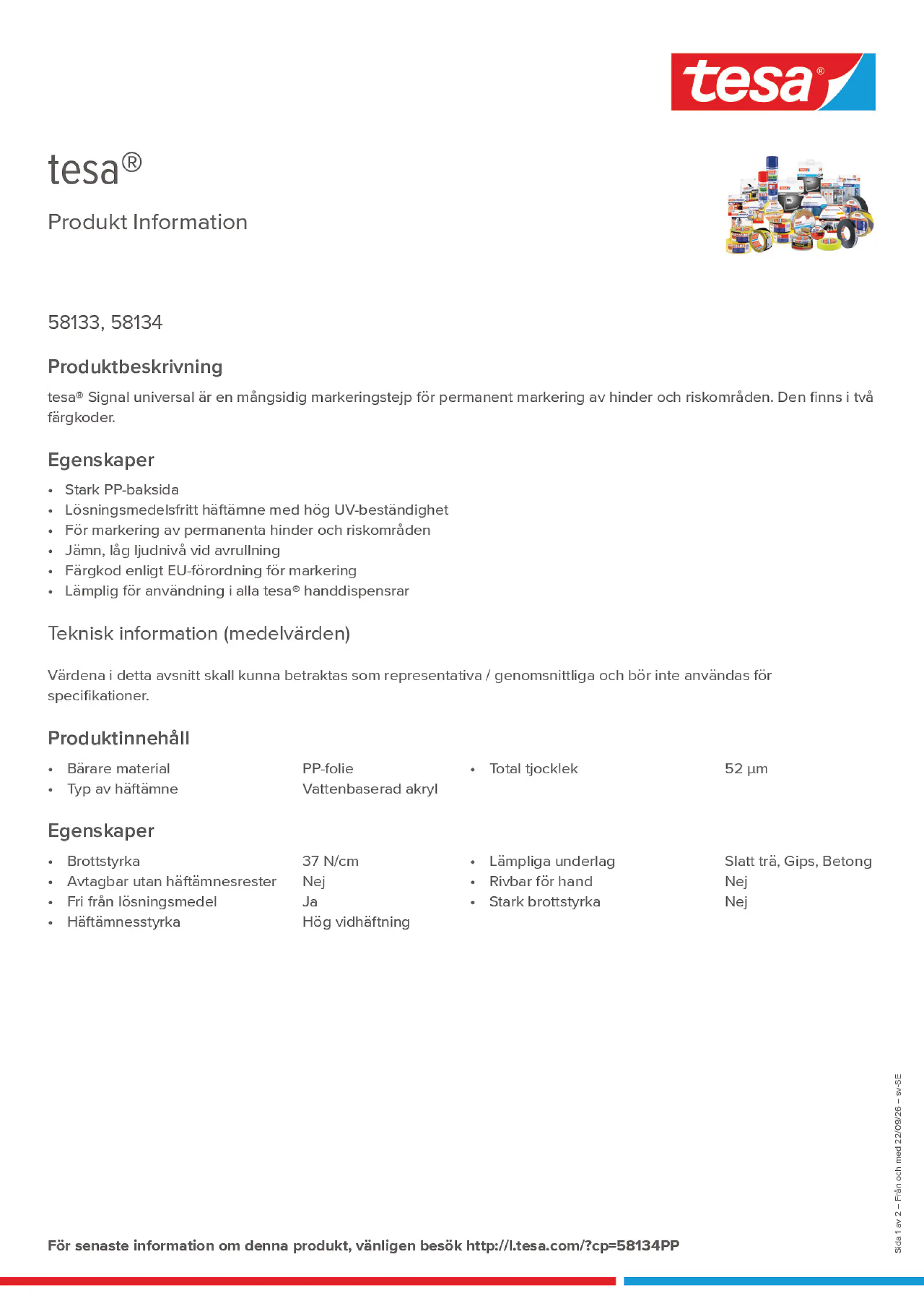 Product information_tesa® 58133_sv-SE