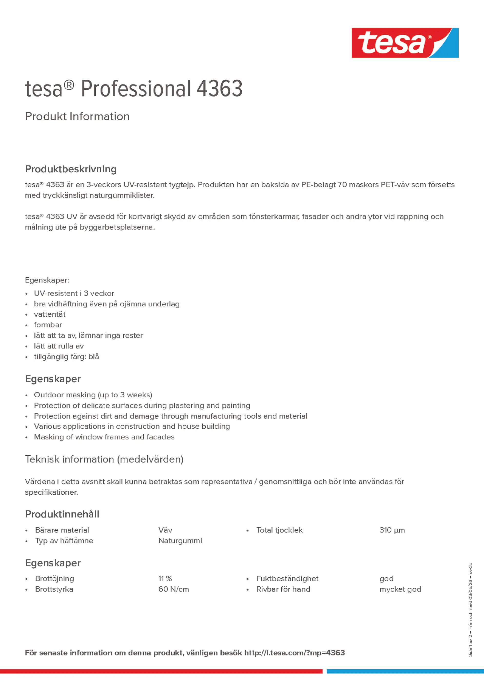 Product information_tesa® Professional 04363_sv-SE