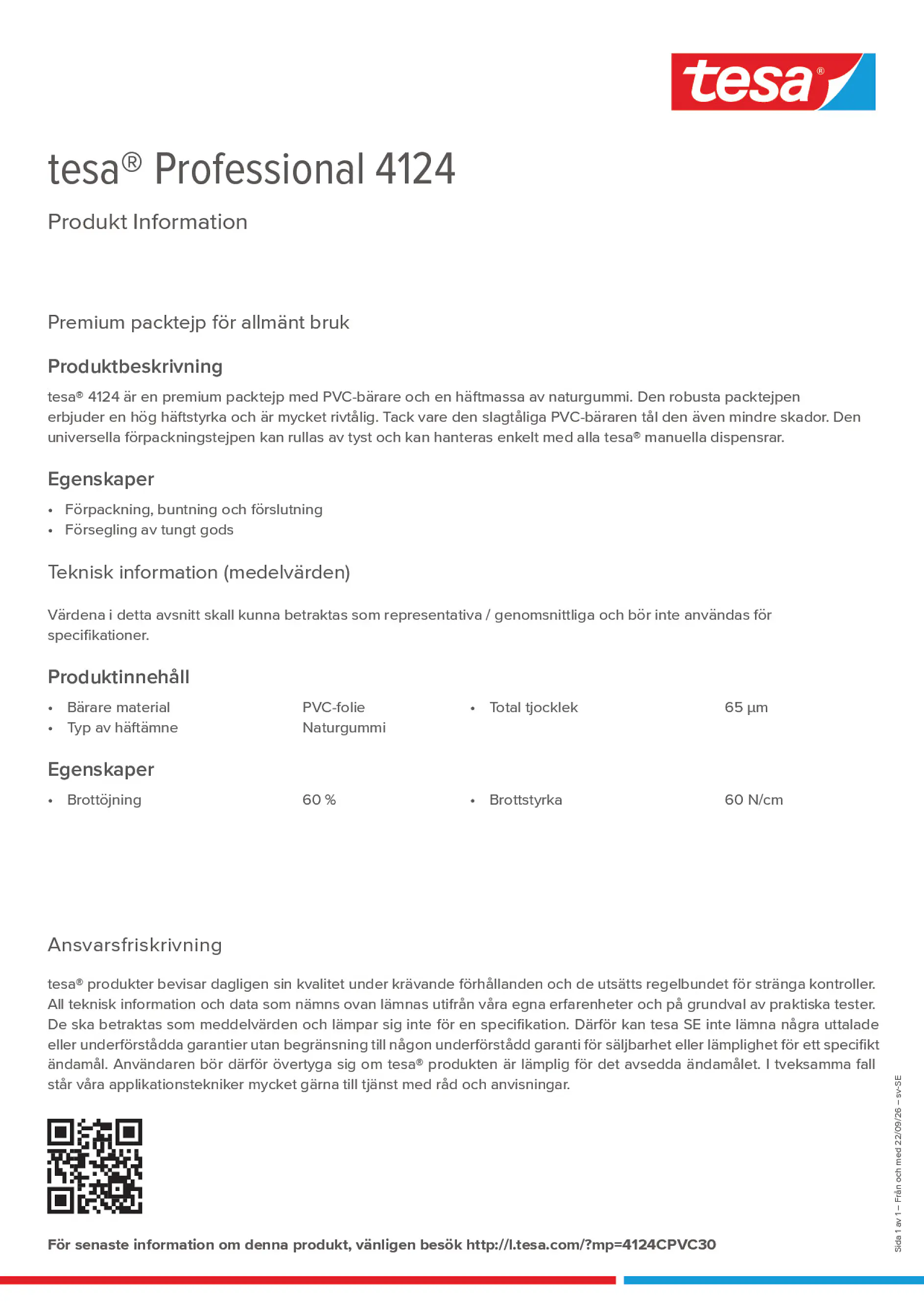 Product information_tesa® Professional 04124_sv-SE