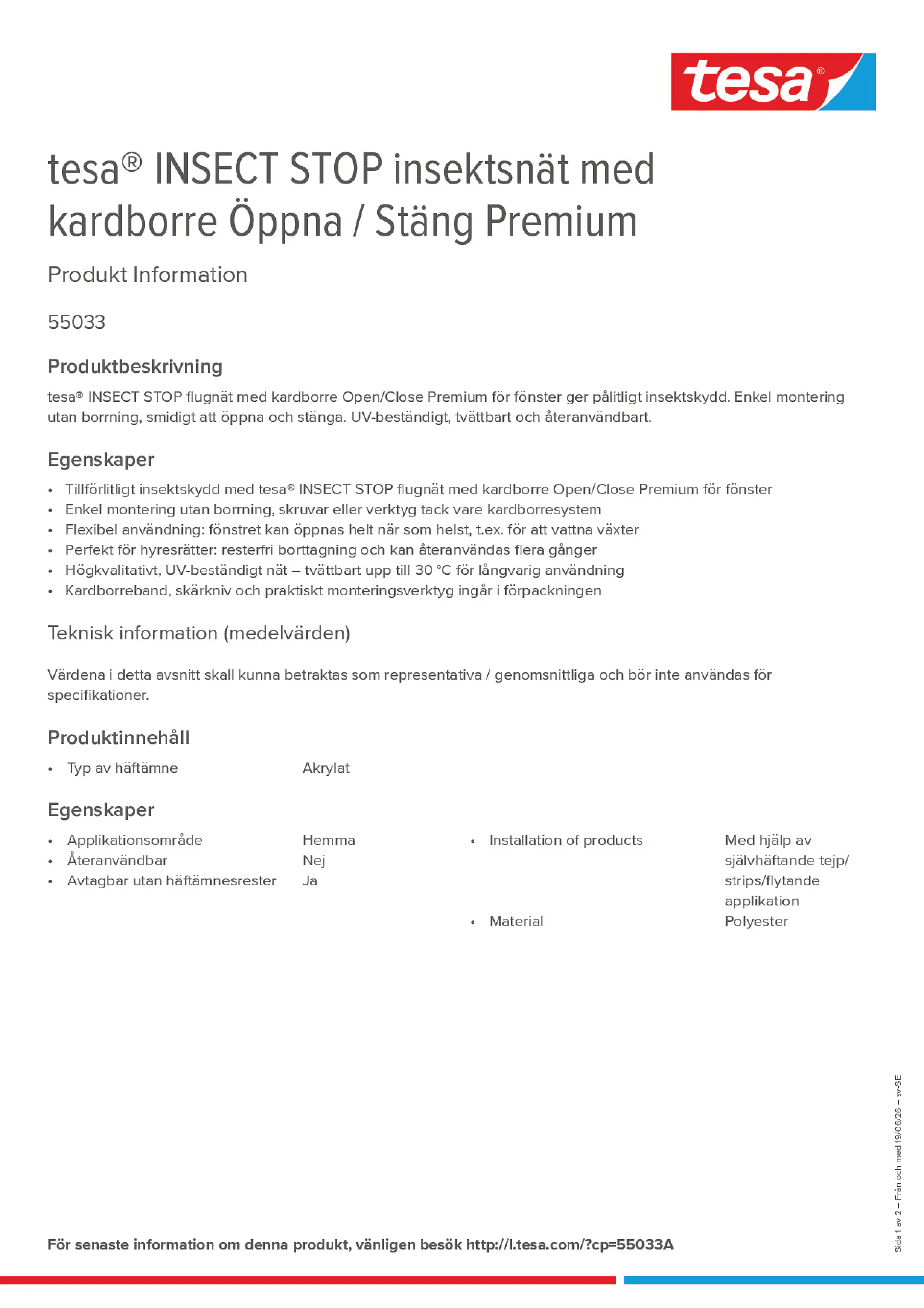 Product information_tesa® 55033A_sv-SE