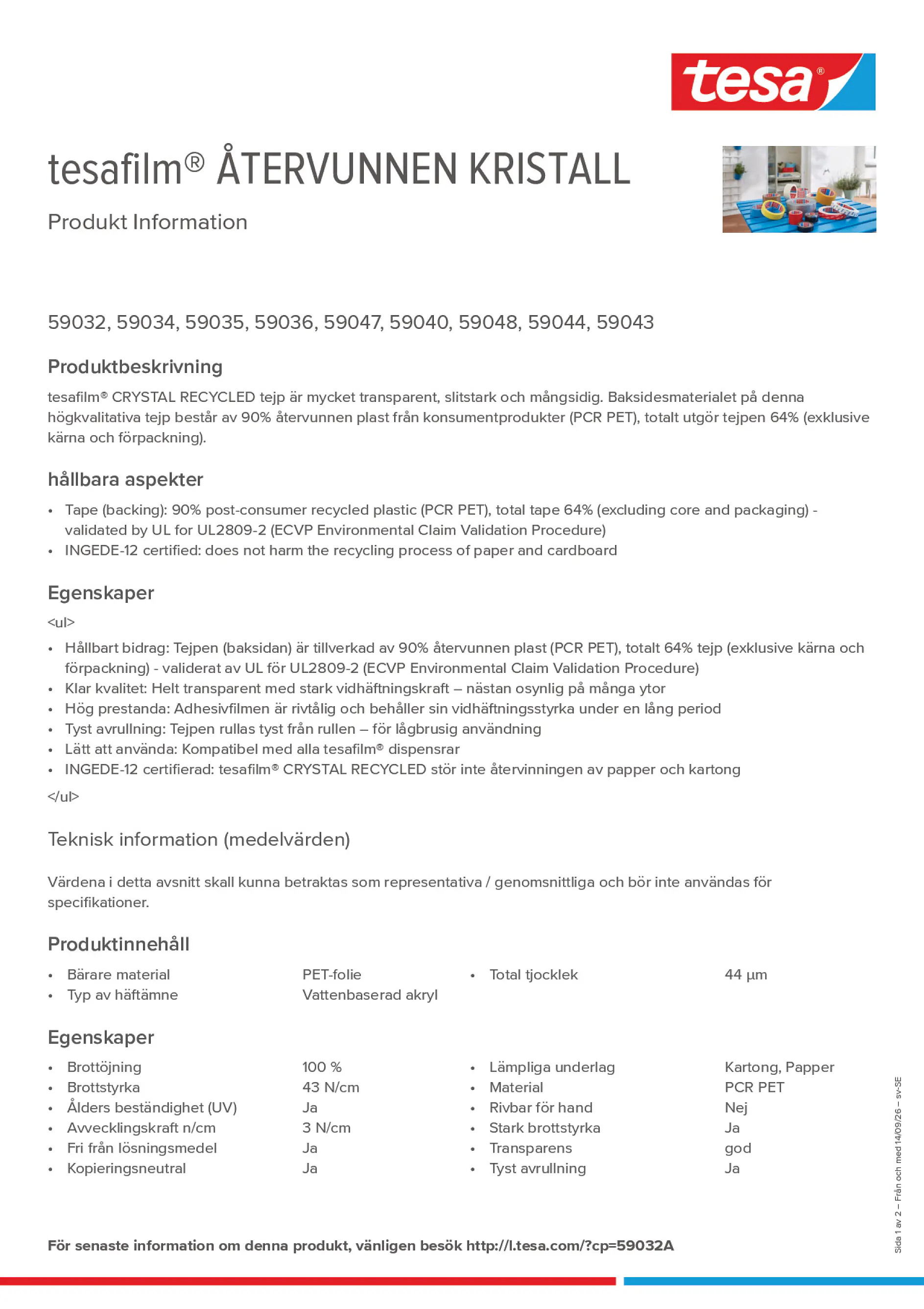 Product information_tesafilm® 59032A_sv-SE