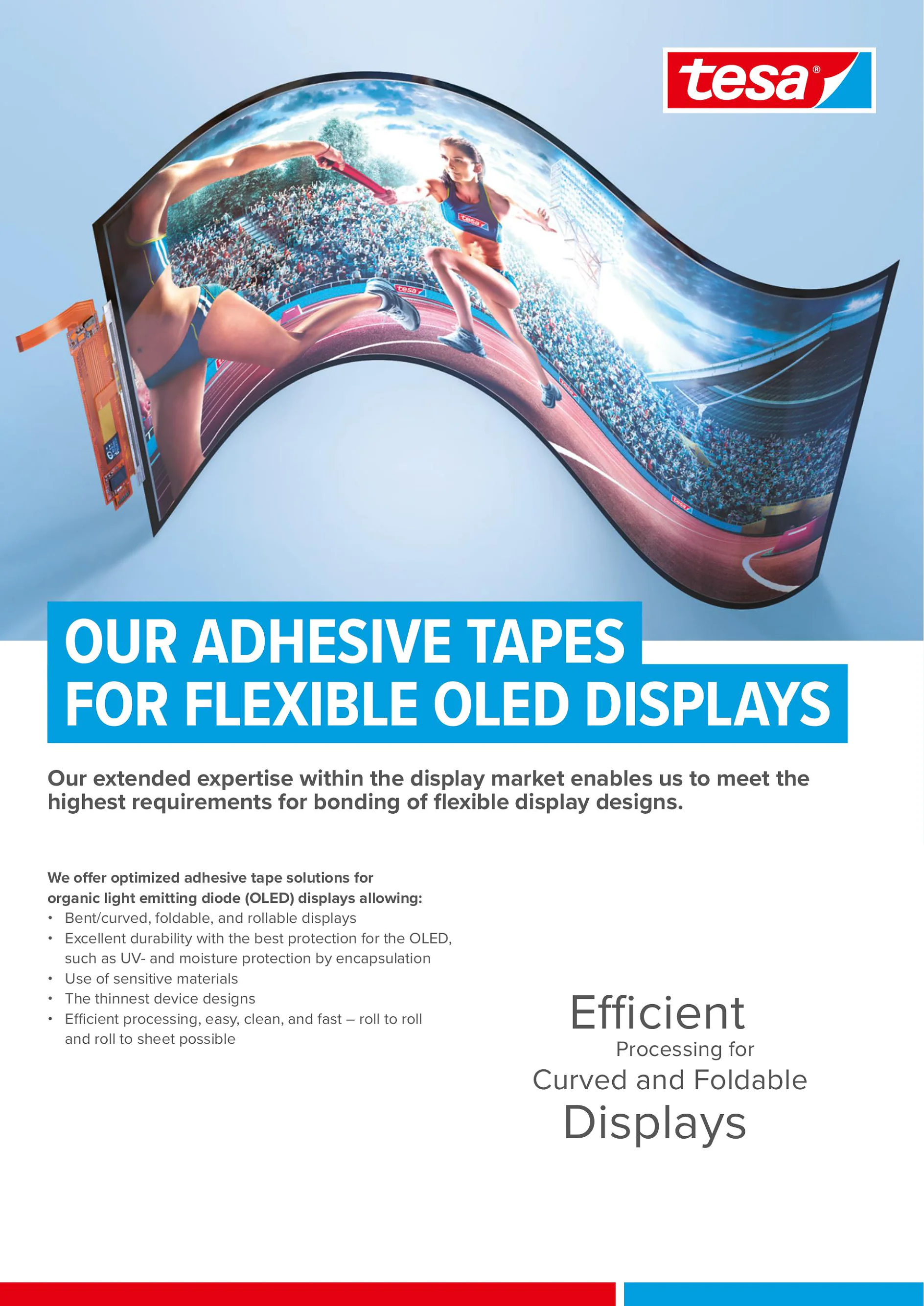 Our Adhesive Tapes for Flexible OLED Displays