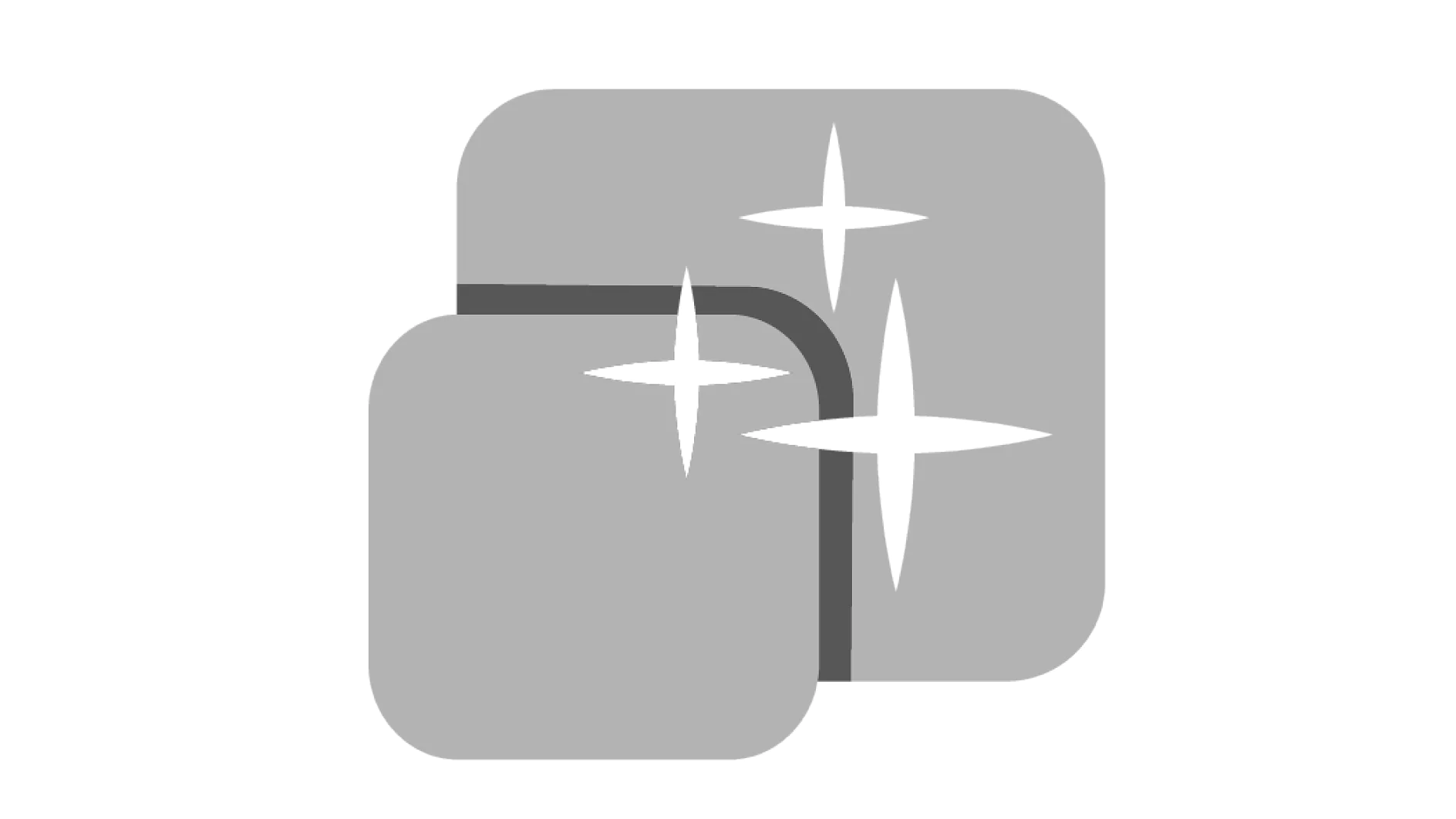 Korozyonun azaltılması ikonu An image of two overlapping rectangular shapes with rounded corners. Both shapes are in shades of gray. White star-like sparkles are positioned on the top shape, giving an appearance of shining or reflecting light. (This text has been generated by AI)