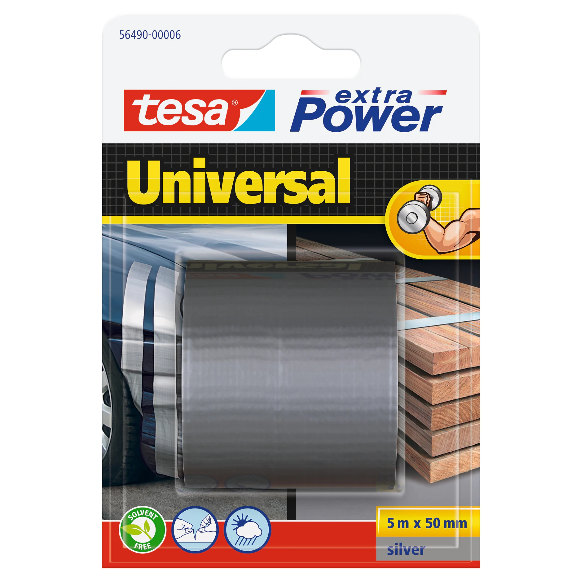 [en-en] tesa extra Power Universal, 5m x 50mm,grey