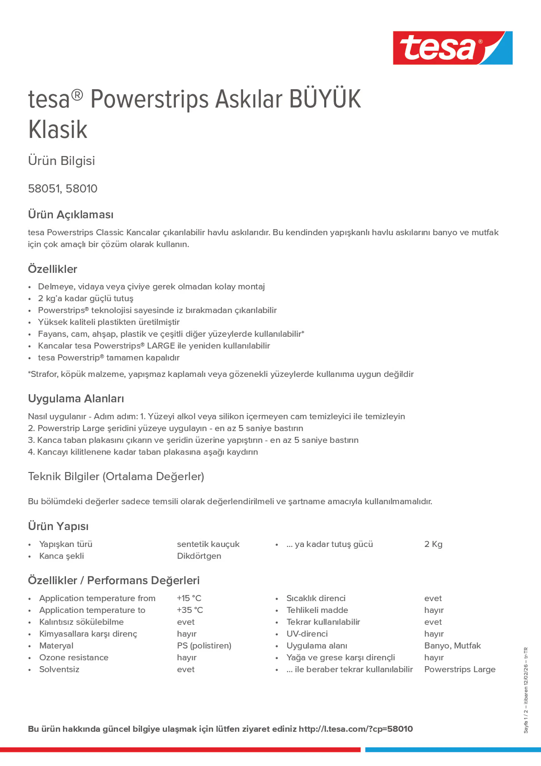 Product information_tesa® Powerstrips 58051_tr-TR