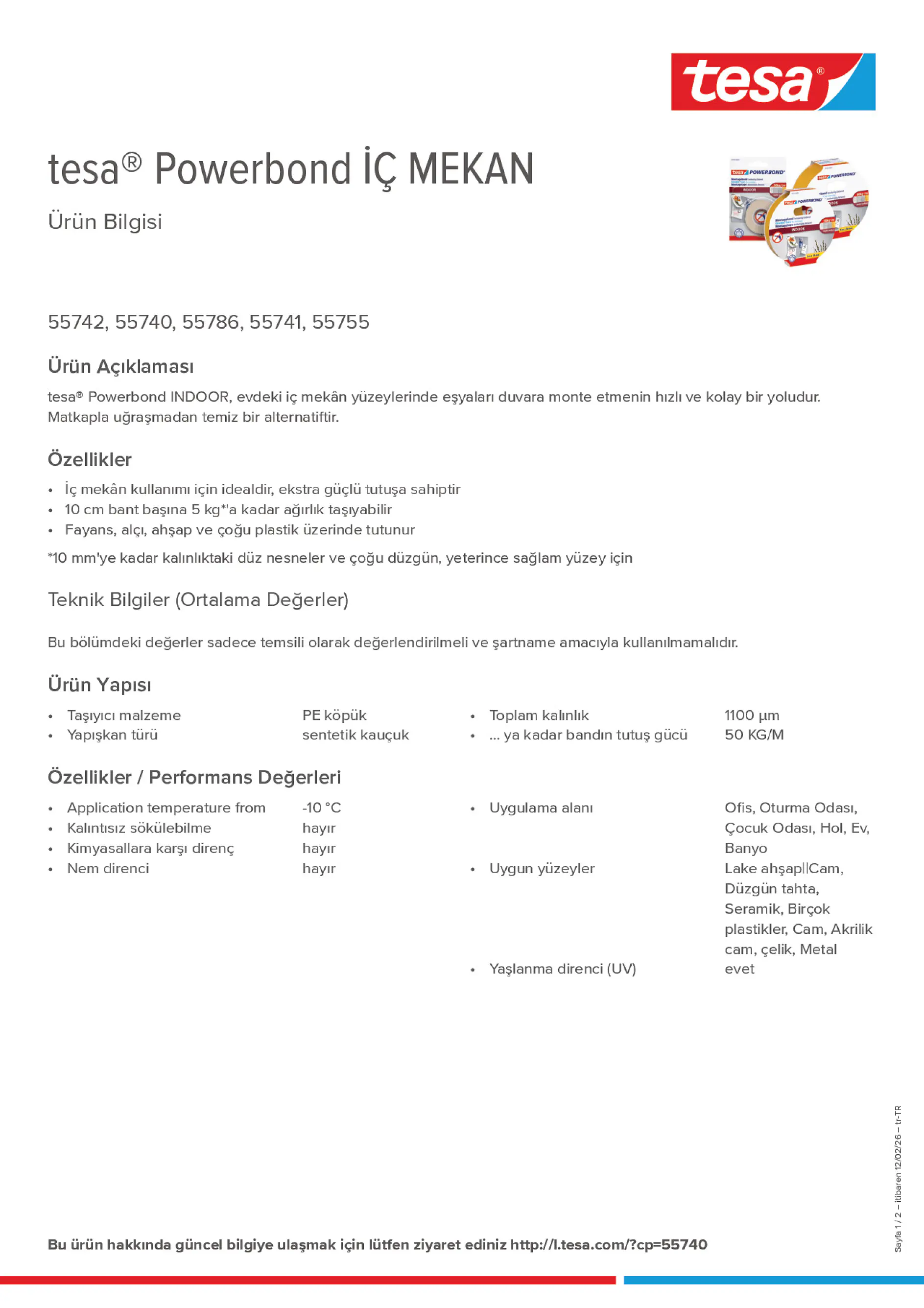 Product information_tesa® Powerbond 55740_tr-TR