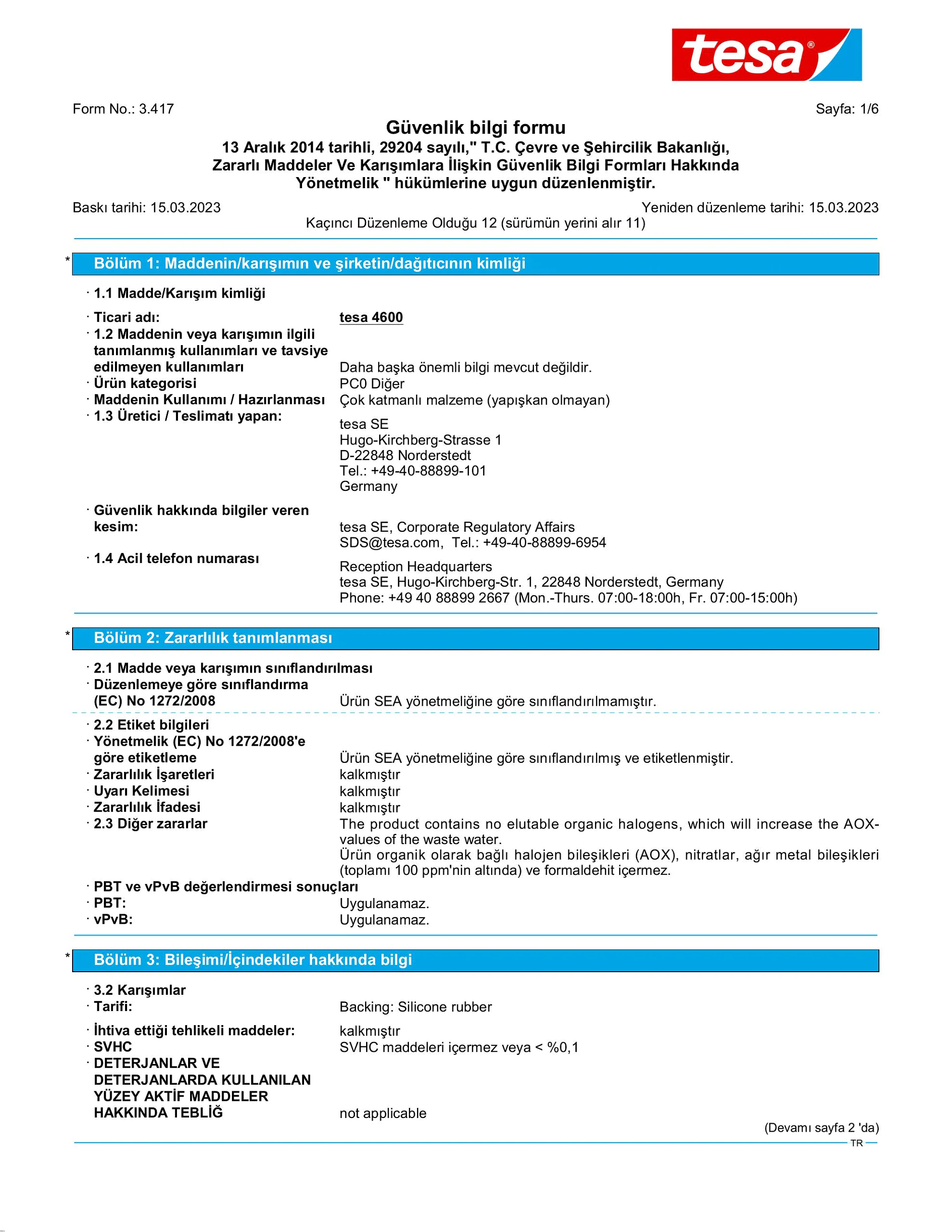 Safety data sheet_tesa® 04600_tr-TR_v12