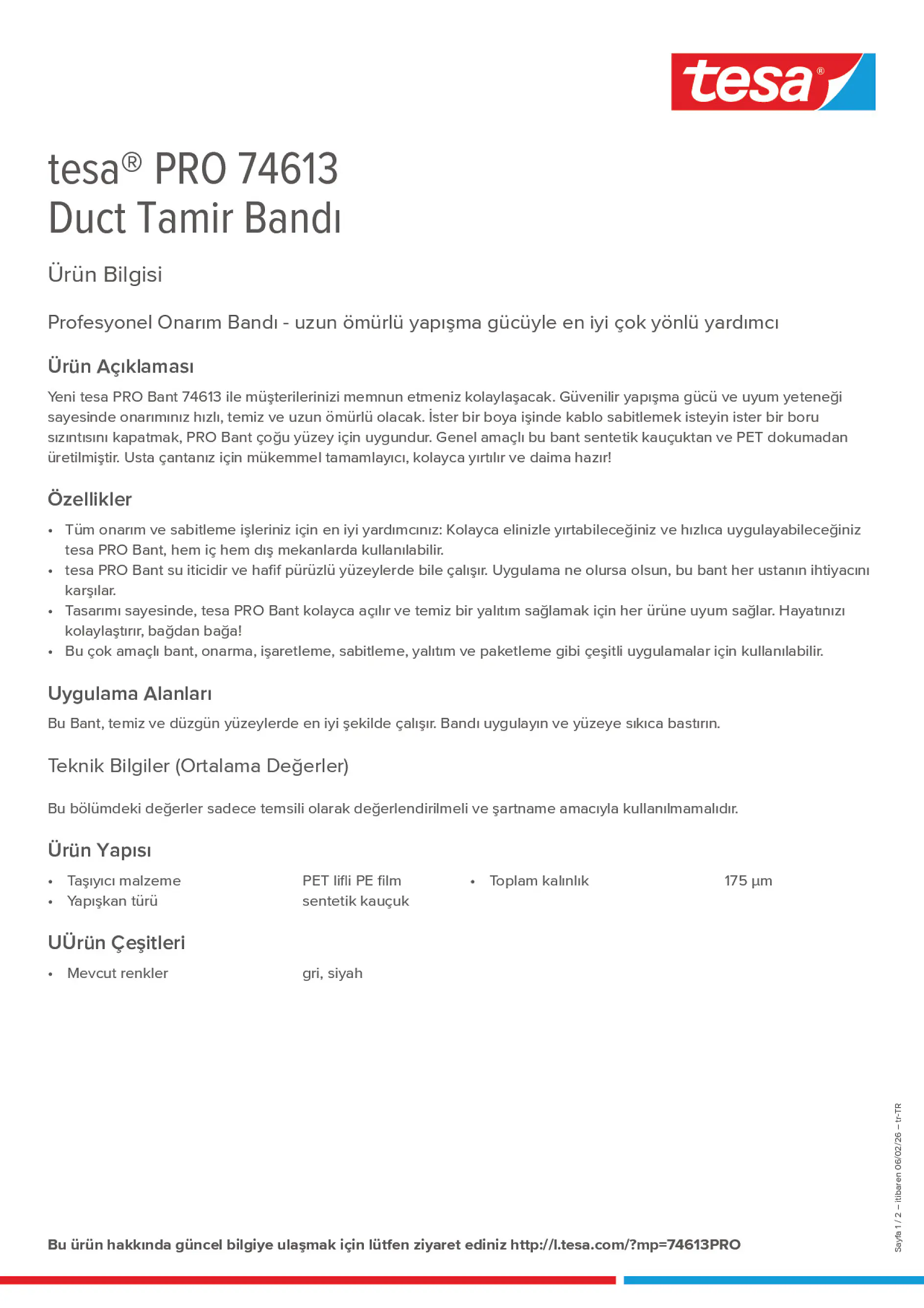Product information_tesa® PRO 74613_tr-TR
