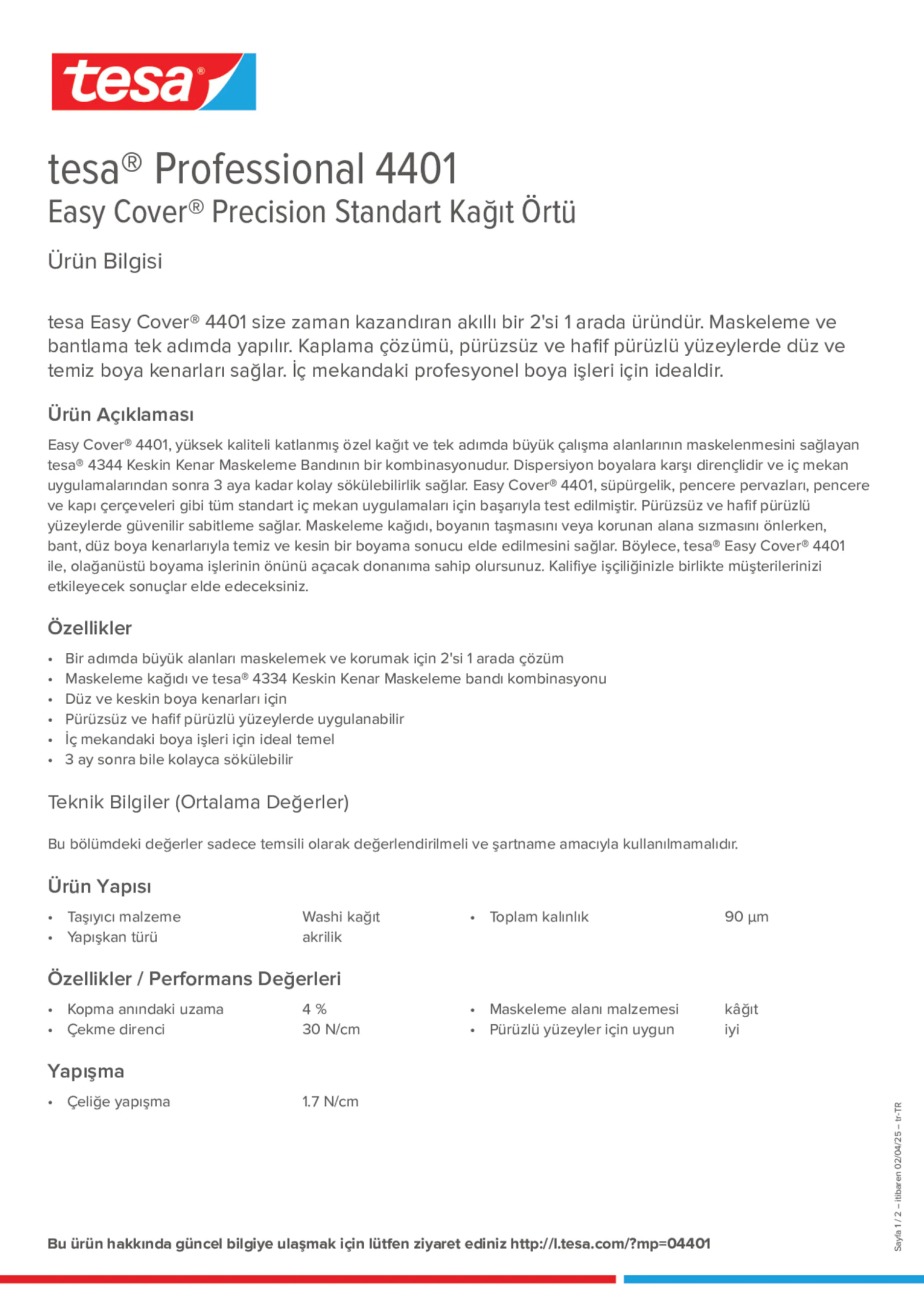 Product information_tesa® Professional 04401_tr-TR