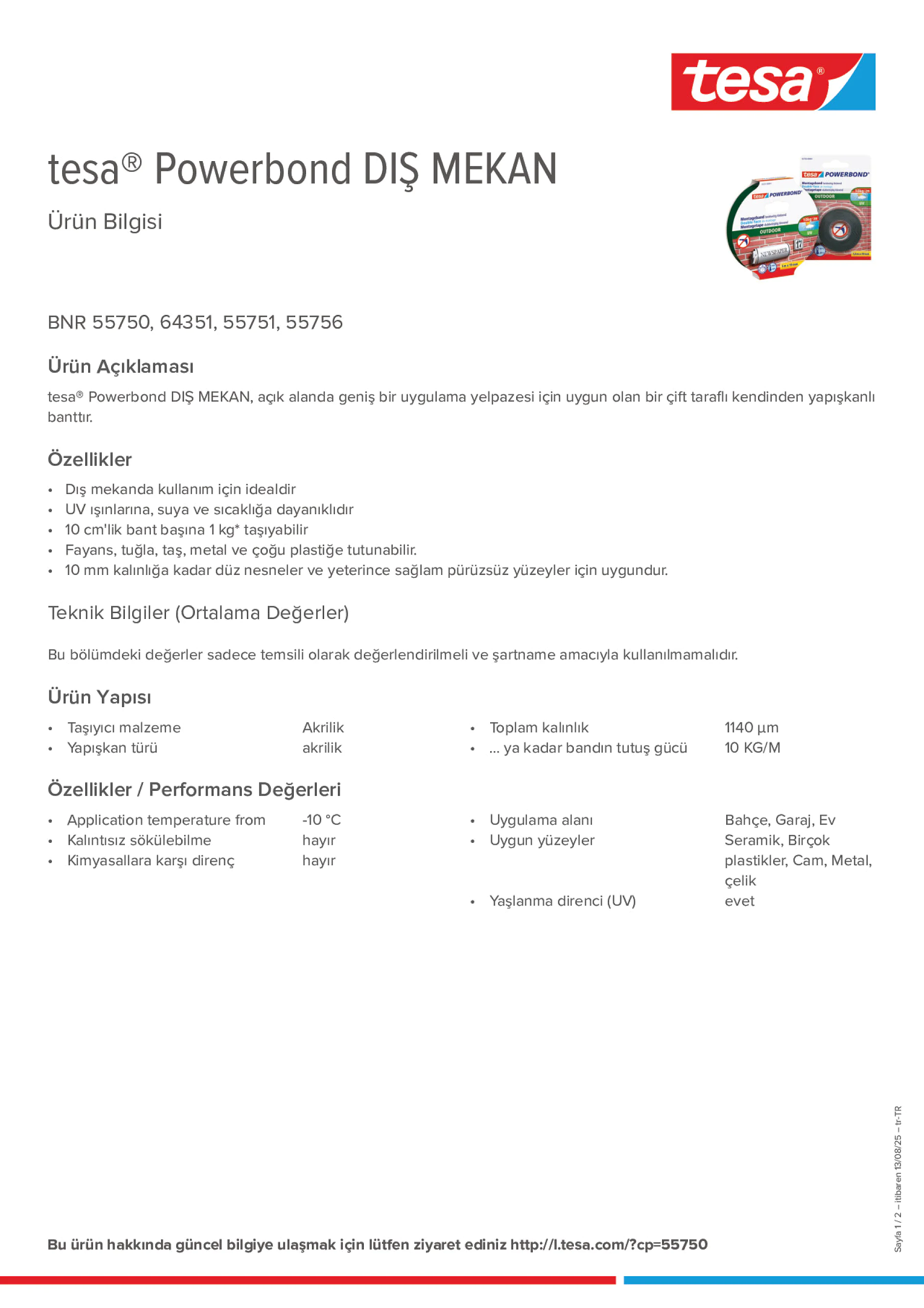Product information_tesa® Powerbond 55751_tr-TR