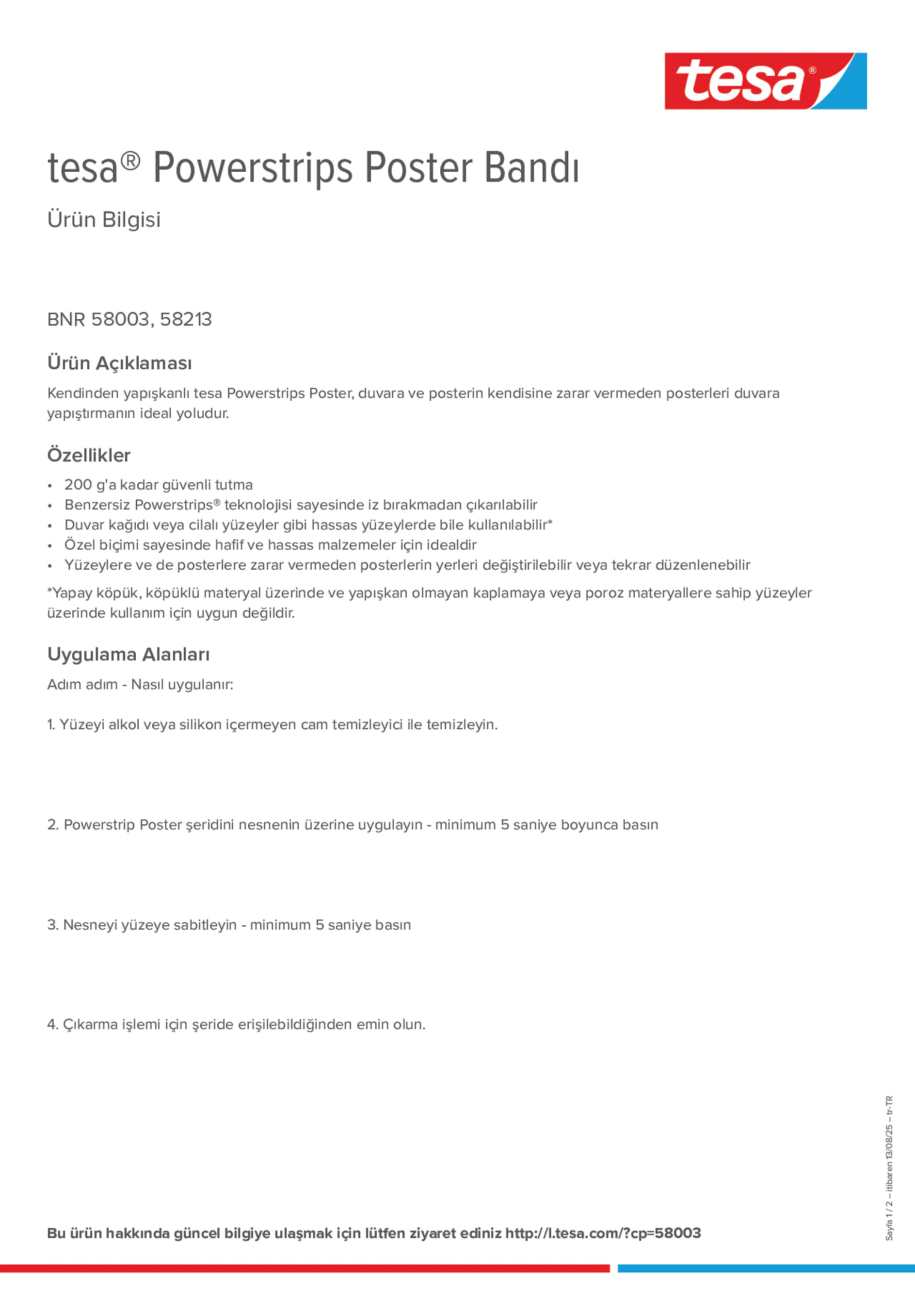 Product information_tesa® Powerstrips 58003_tr-TR