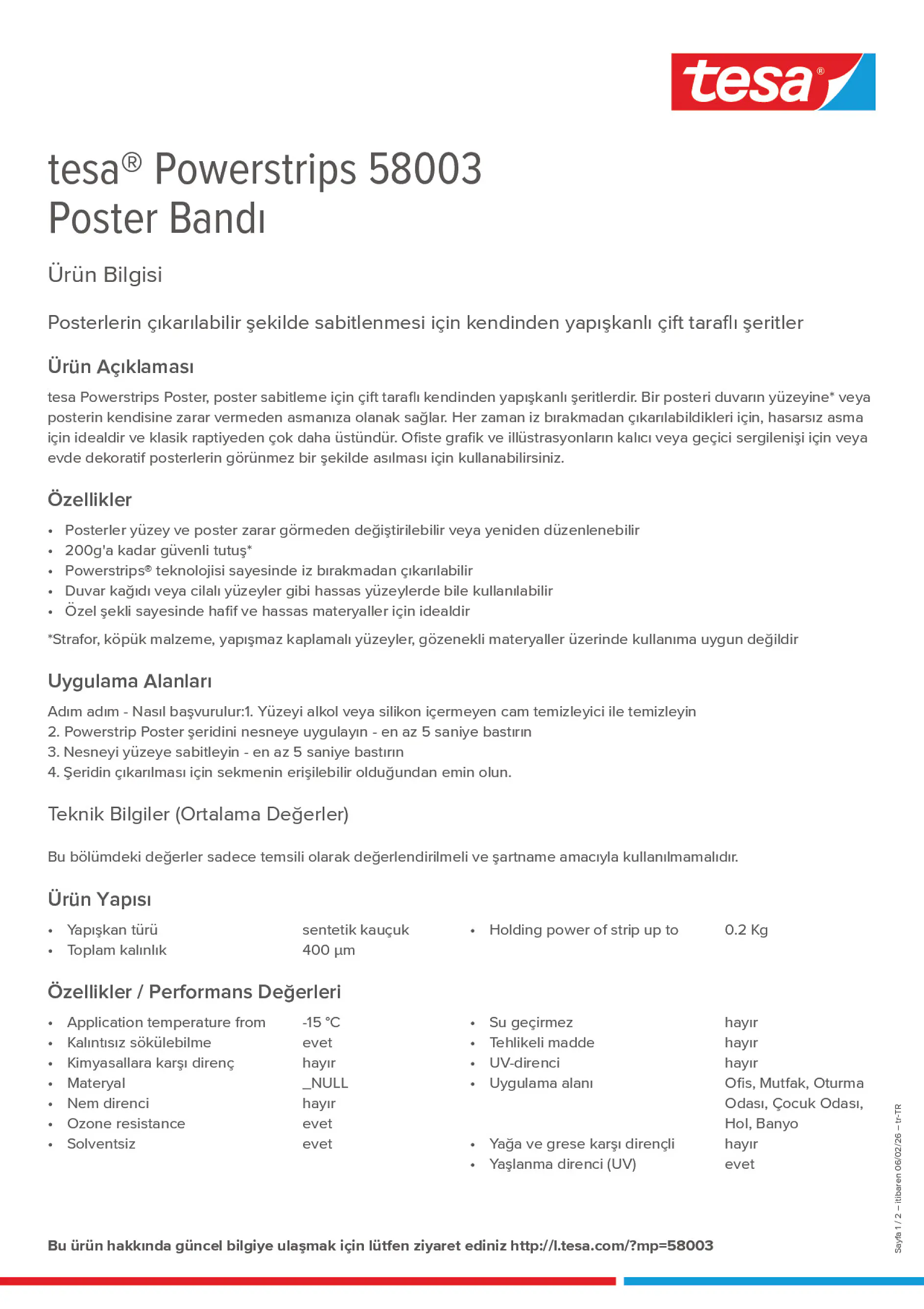 Product information_tesa® Powerstrips 58003_tr-TR