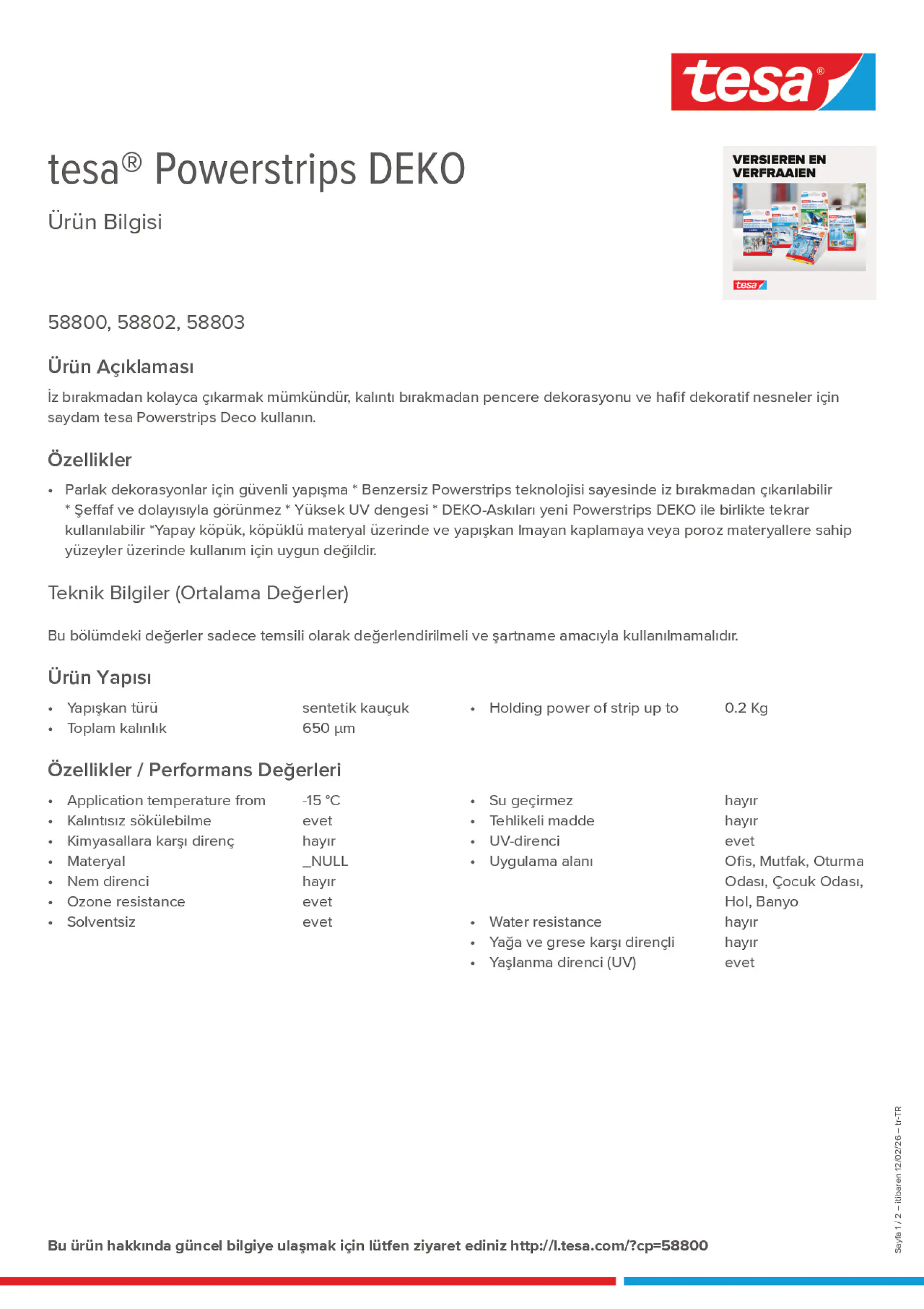 Product information_tesa® Powerstrips 58800_tr-TR