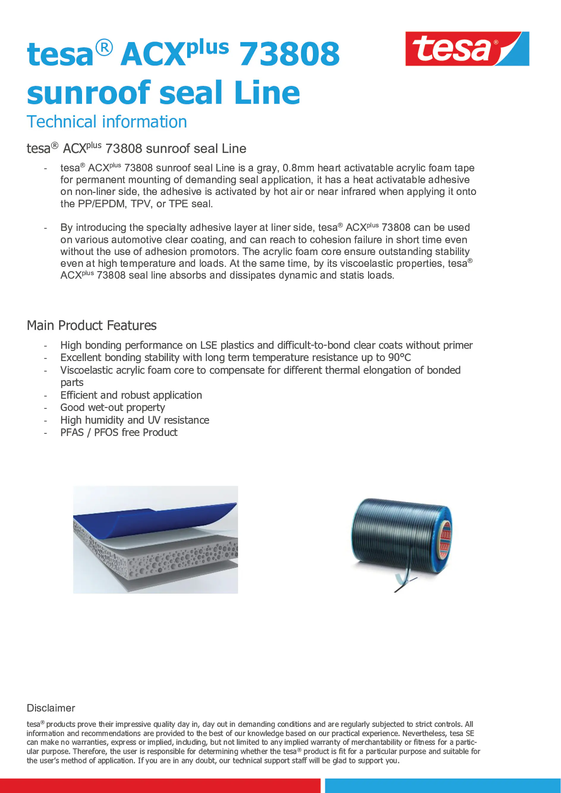 Sunroof seal TI sheet