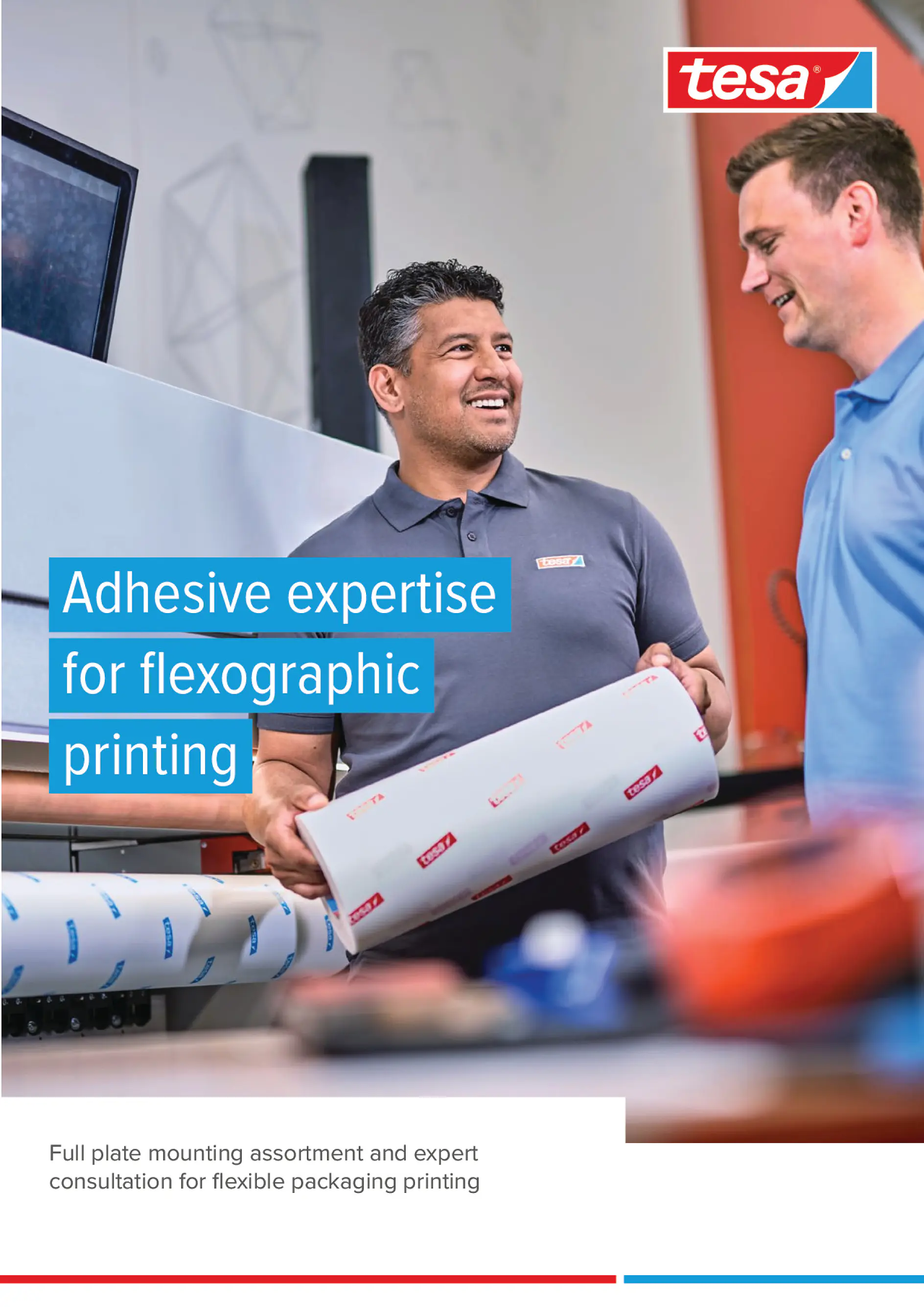 Plate mounting with & tesa® Softprint 500 µm / 20 mil