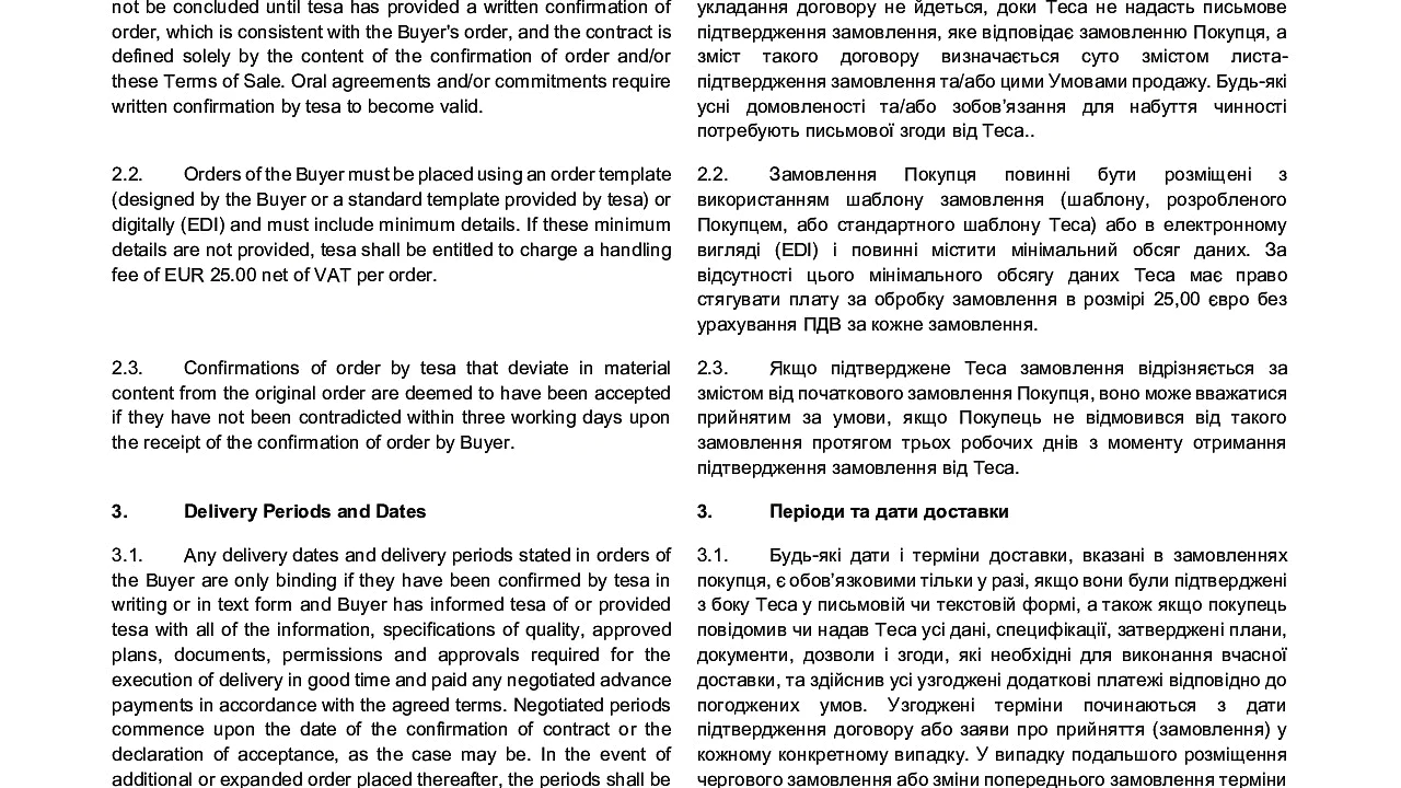 Terms and Conditions of Sale and Delivery (EN/UK) – tesa tape UAB