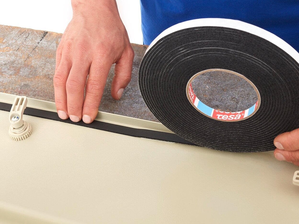 tesa 50601 single sided foam tape 3mm step6of7 ap